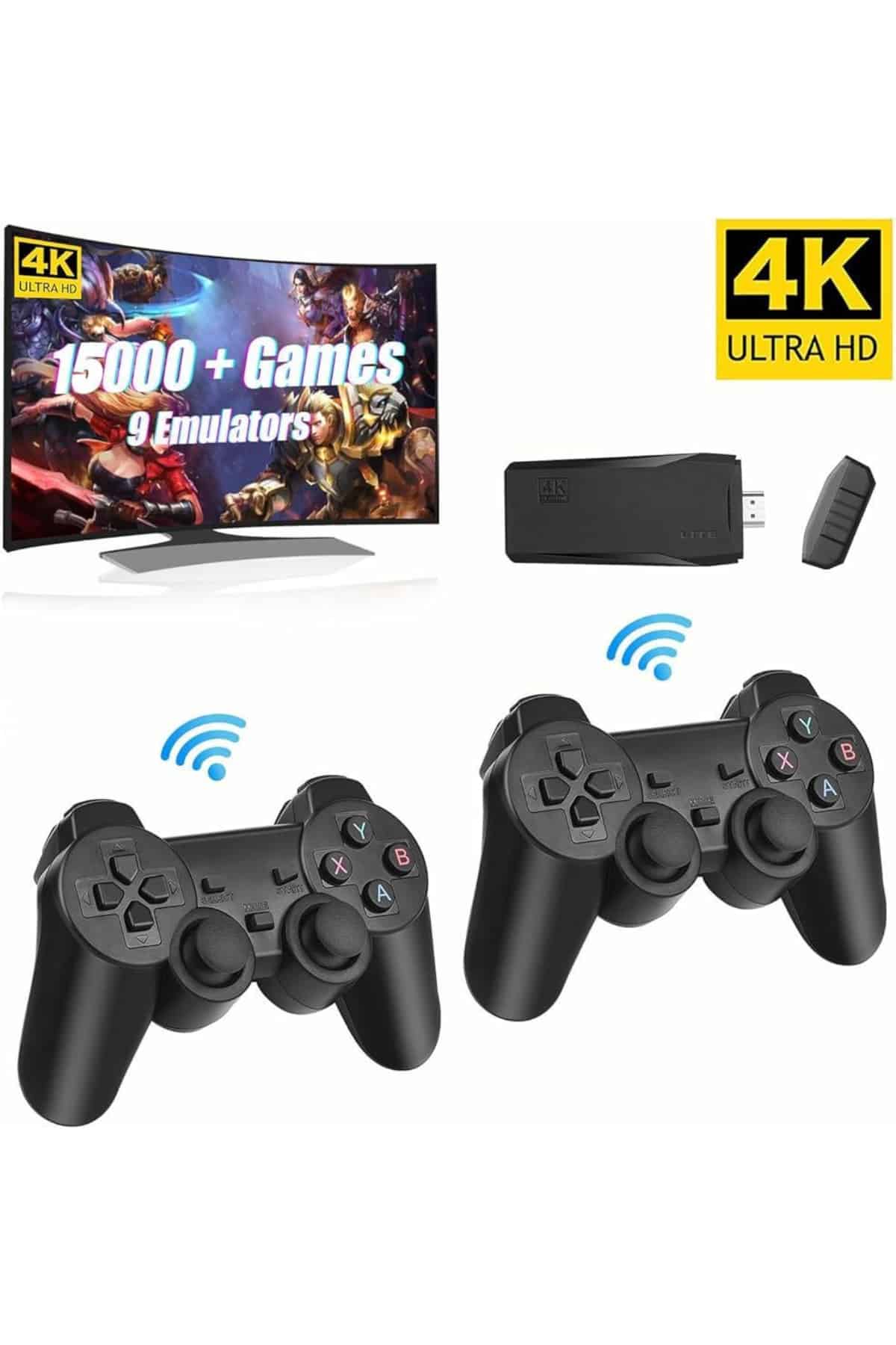 Retro Game Stick Çift Kol Kablosuz Atari Oyun Konsolu 2.4g Uyumlu - Görsel 2