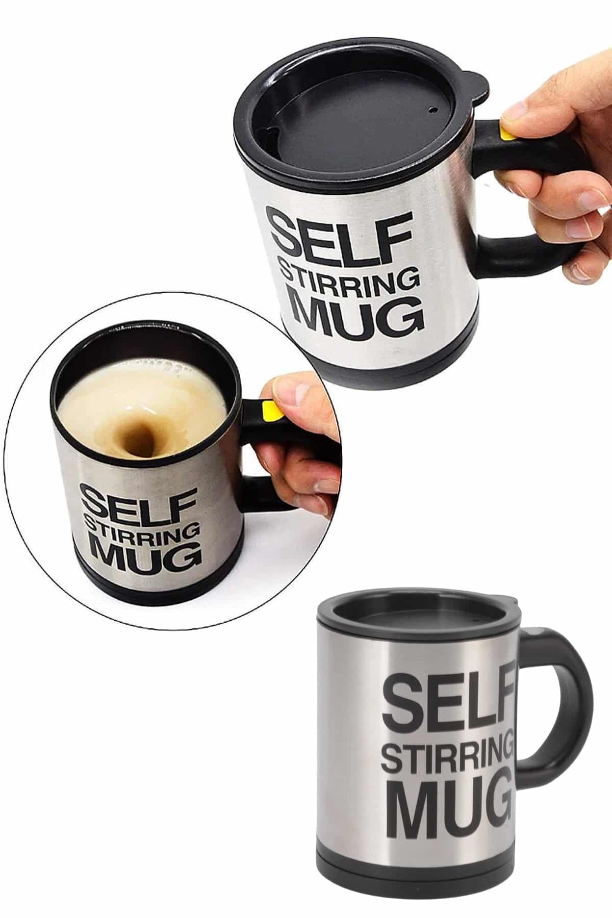 Karıştırıcı Özellikli Mikser Kupa Bardak Kompakt Taşınabilir Mug - Görsel 4