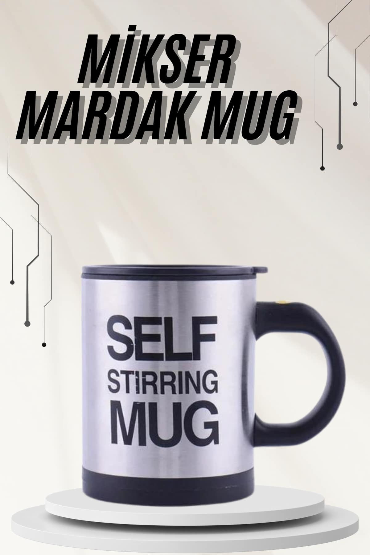 Karıştırıcı Özellikli Mikser Kupa Bardak Termos Bardak