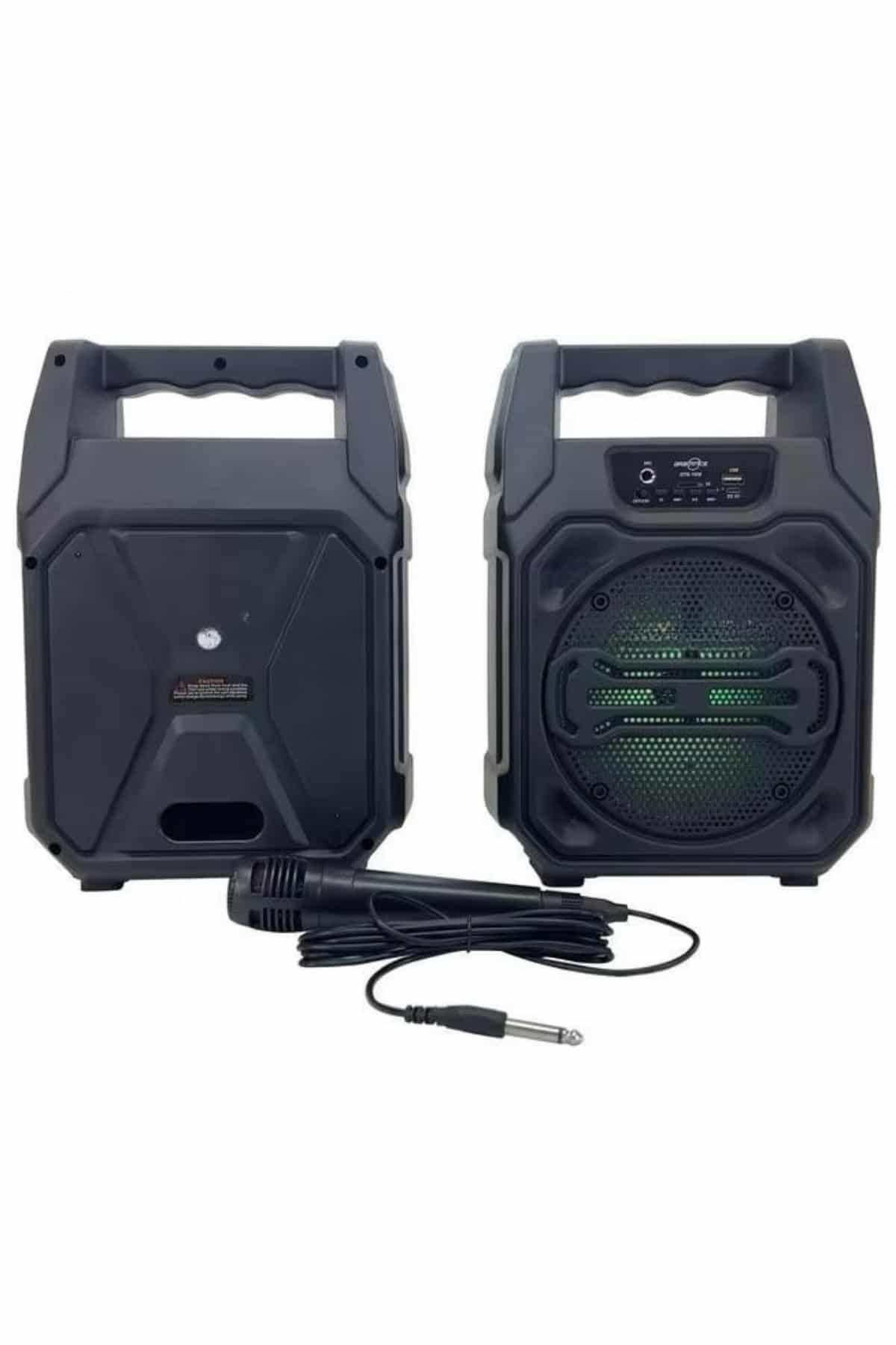 Karaoke Mikrofonlu Fm Radyolu Bluetooth Hoparlör Yüksek Ses Kaliteli - Görsel 3