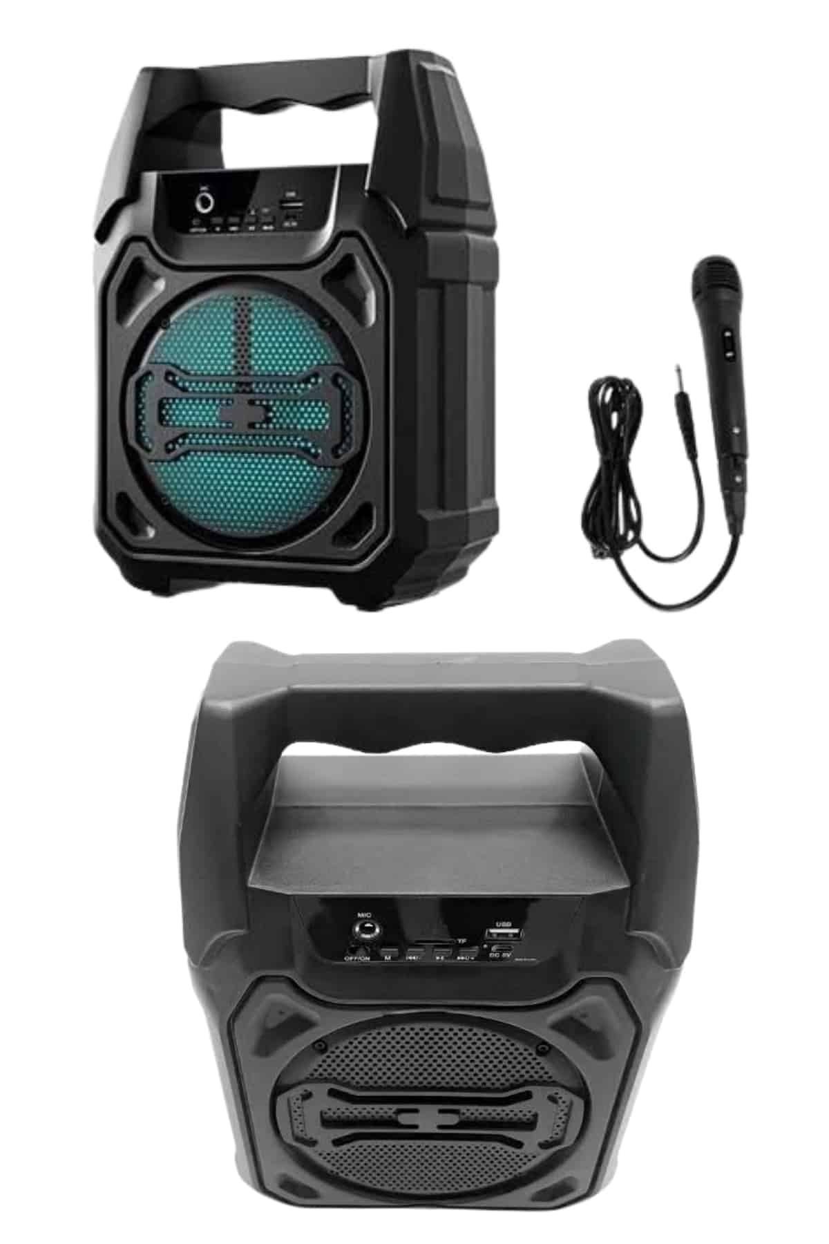 Karaoke Mikrofonlu Fm Radyolu Bluetooth Hoparlör Yüksek Ses Kaliteli - Görsel 4