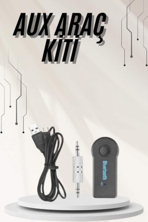Yeni Nesil Bluetooth Aux Araç Kiti Siyah TV Tablet Telefon Araç Araba