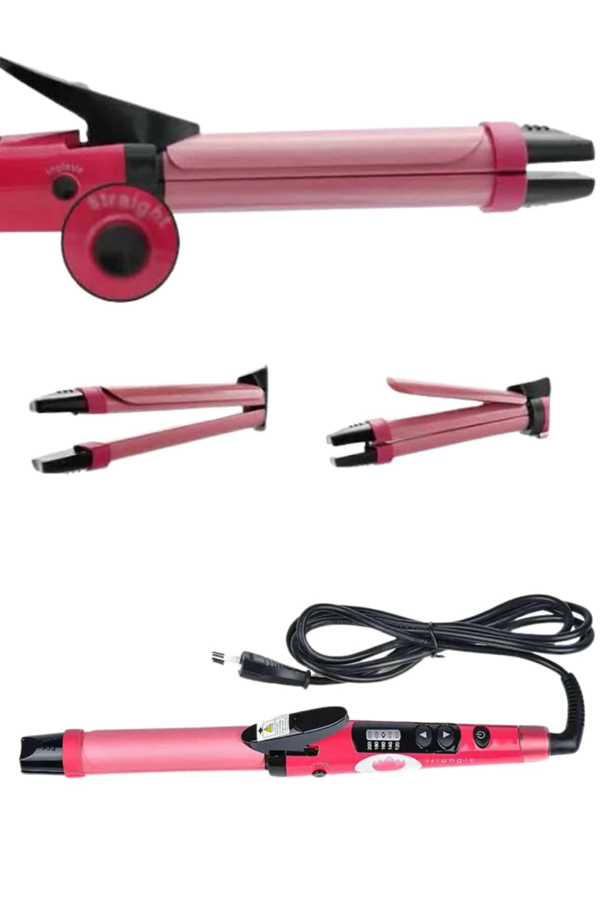 Saç Düzleştirici Şekillendirici Saç Maşası İkili Şekillendirici Isı Ayarlı - Görsel 5