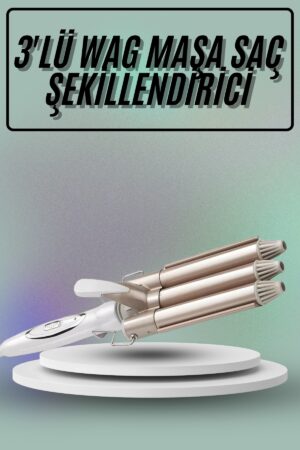 Saç Şekillendirici Wag Maşa Üçlü Yüksek Isı Ayarlı Seramik Kaplama