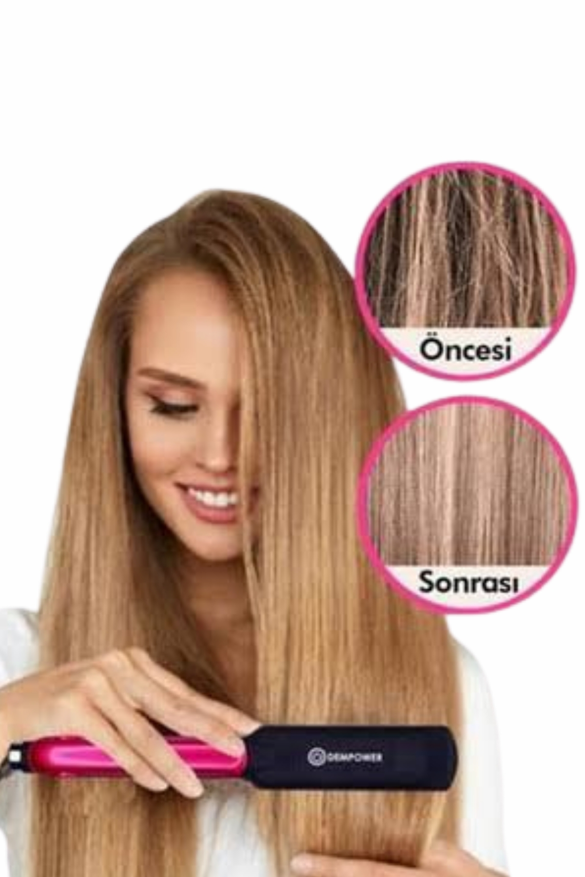 Saç Düzleştirici Seramik Kaplama Yüksek Isı Ayarlı Profesyonel 4 Kademeli 220 Decere - Görsel 2