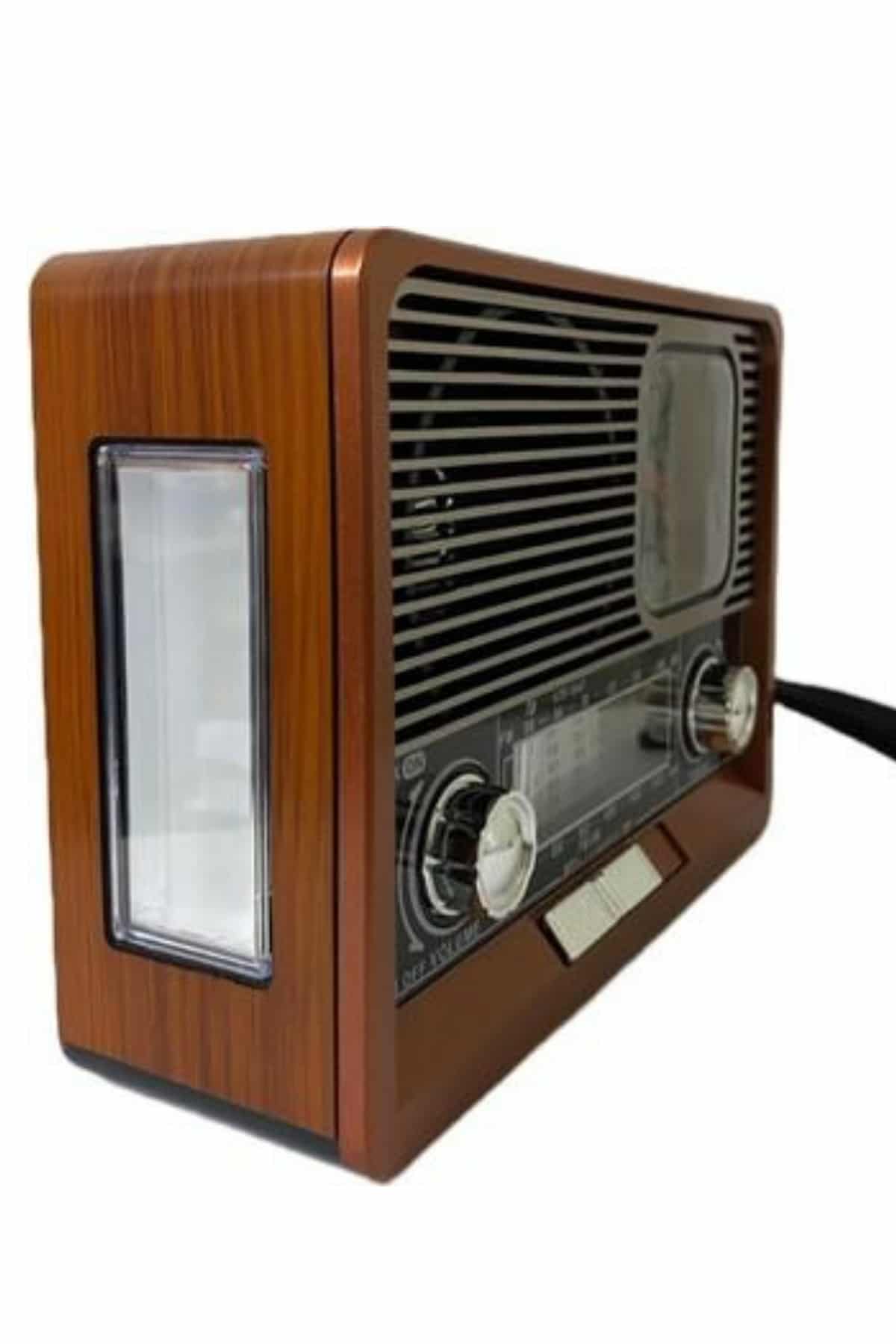 Nostaljik Vintage Radyo Taşınabilir Bluetooth Bağlantılı Hoparlör Radyo - Görsel 4