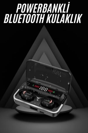 Bluetooth Kulaklık Dijital Şarj Göstergeli Powerbankli Bass Özellikli Kablosuz Kulakiçi 5.1 Mikrofonlu