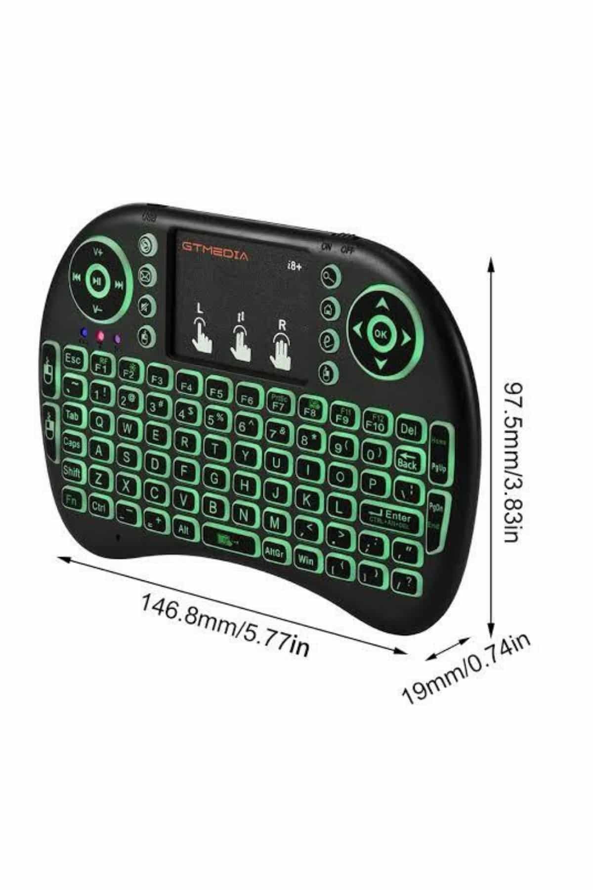 Mini Klavye Gaming Pc Playstation Ledli Mouse Rgb Mouse Bluetooth Usb - Görsel 4