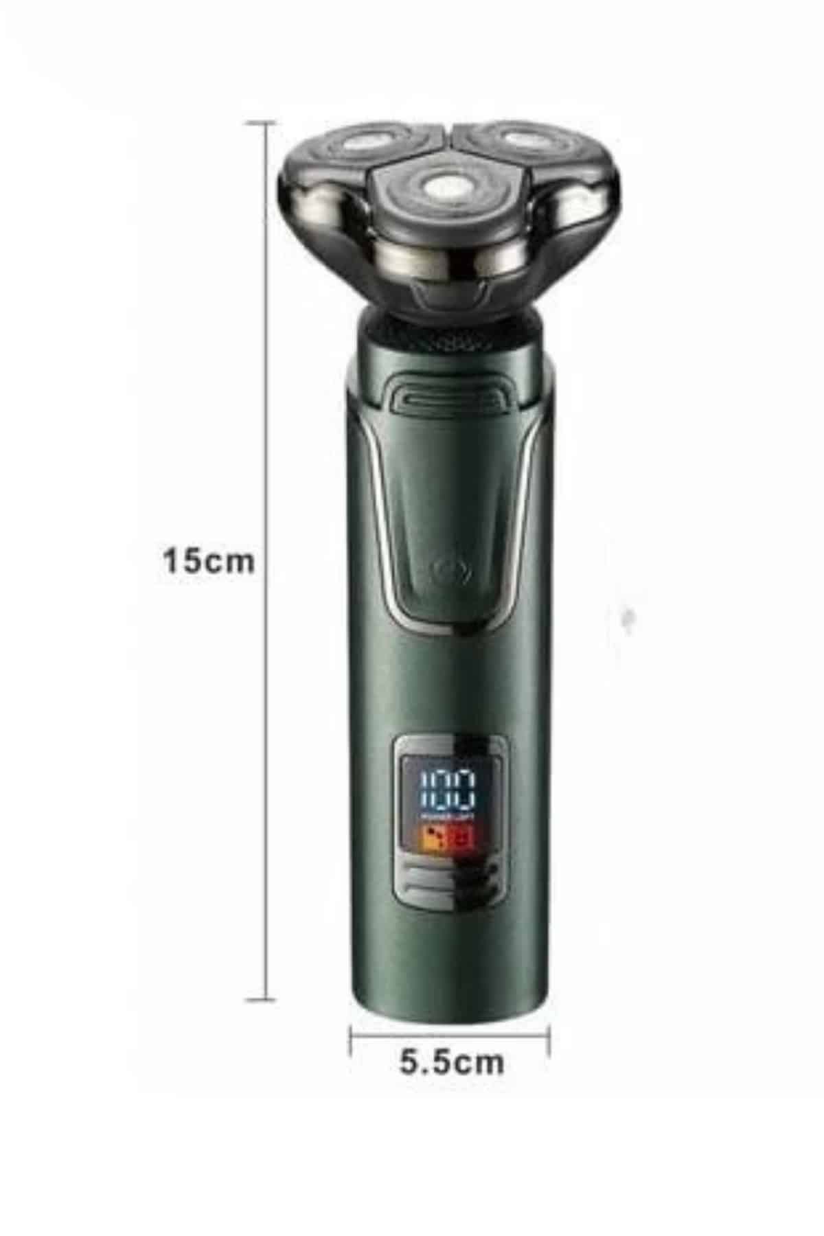 Dijital Göstergeli 3 Başlıklı Tıraş Makinesi Islak Kuru Lazer Öncesi Günlük - Görsel 4