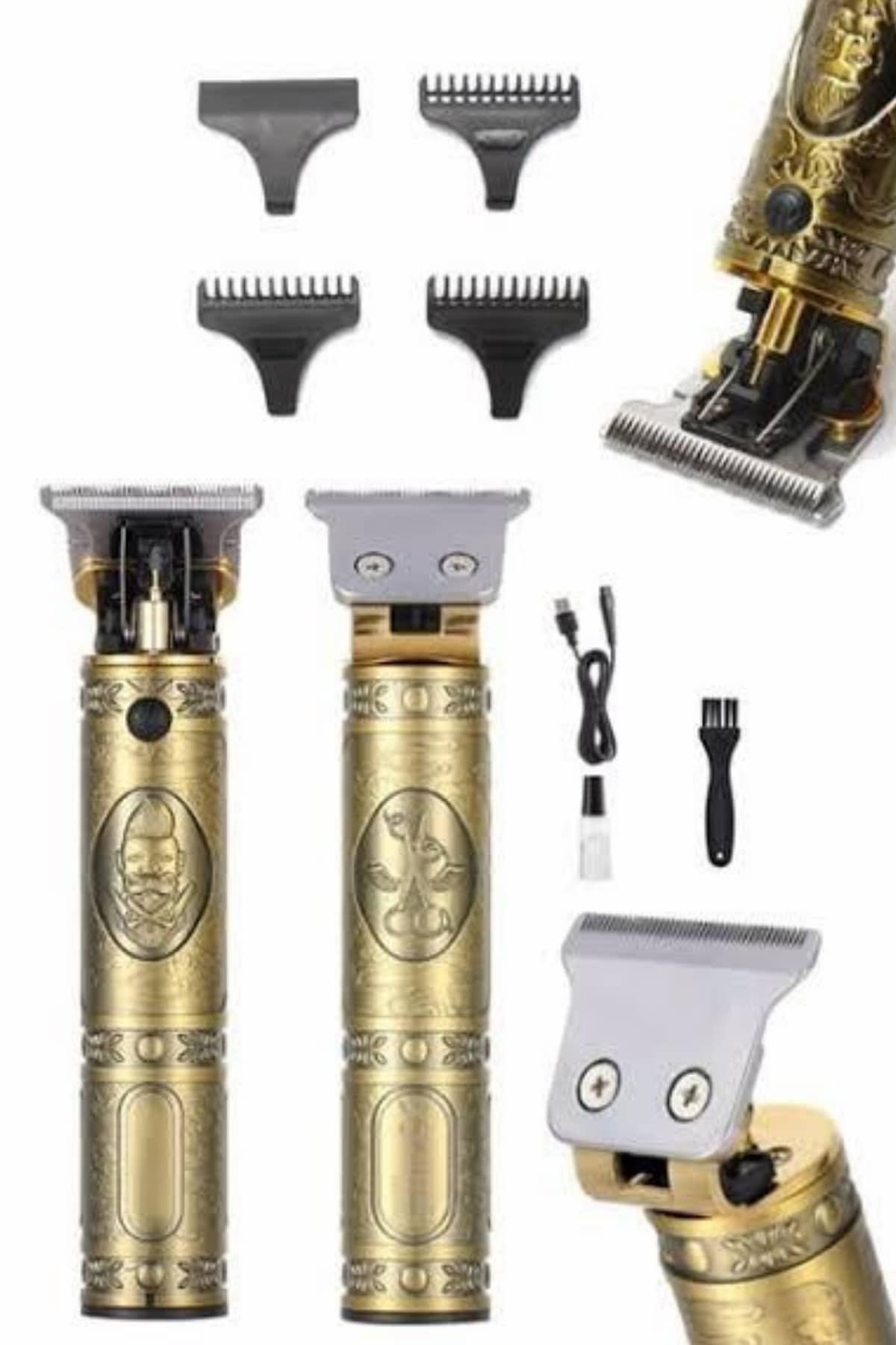 Tıraş Makinesi Şarjlı Çizik Tıraş Paslanmaz Çelik Bıçaklı 4 Taraklı - Görsel 3