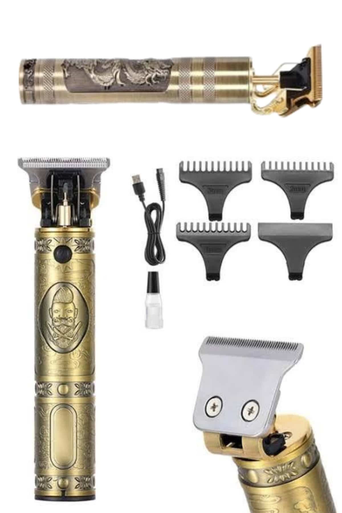 Saç Sakal Vücut Tıraş Makinesi Çizik Atma Makinesi Paslanmaz Çelik - Görsel 2