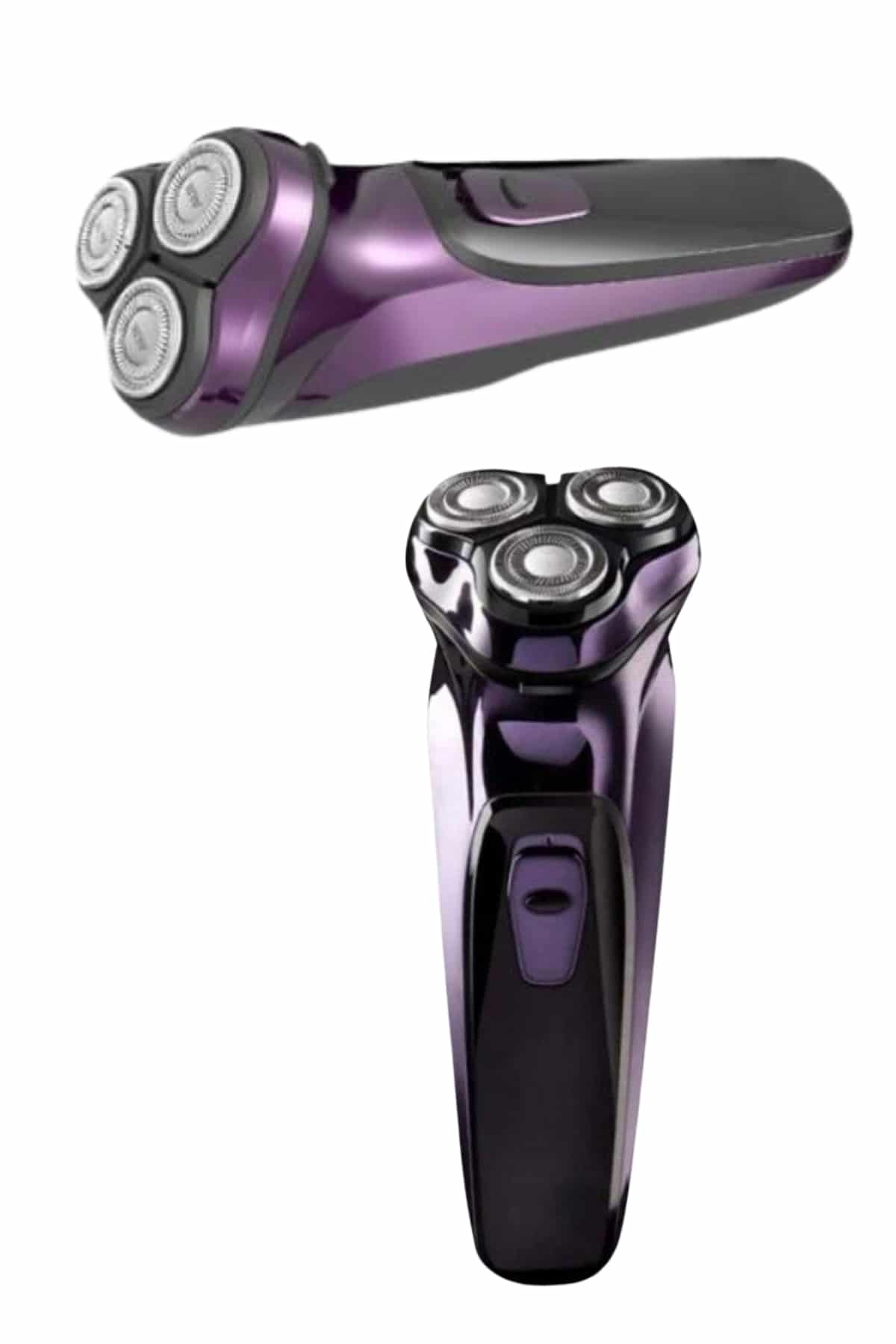 3 Bıçaklı Döner Başlıklı Sakal Sıfır Alma Tıraş Makinesi Profesyonel Paslanmaz Çelik - Görsel 5