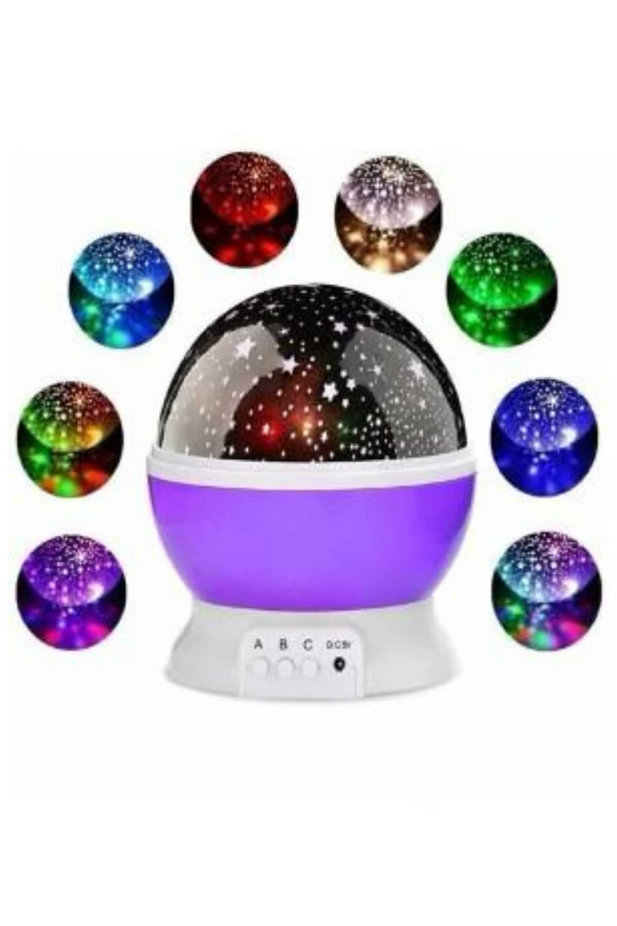 Yıldız Görünümlü Gece Lambası Renkli Masa Lambası Gökyüzü Projeksiyon - Görsel 3