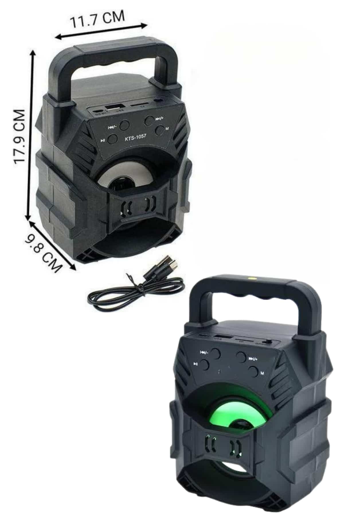 Kablosuz Bluetooth Hoparlör Ses Bombası RGB Işıklı Taşınabilir Yüksek Ses Kaliteli - Görsel 4