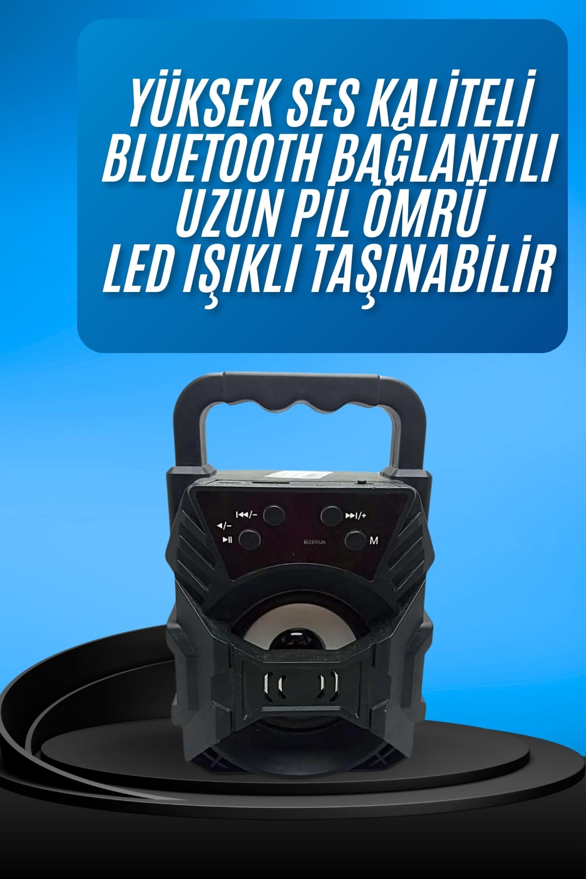 Işıklı Bluetooth Hoparlör Ses Bombası Taşınabilir Yüksek Ses Kaliteli Radyo Özelliği - Görsel 2