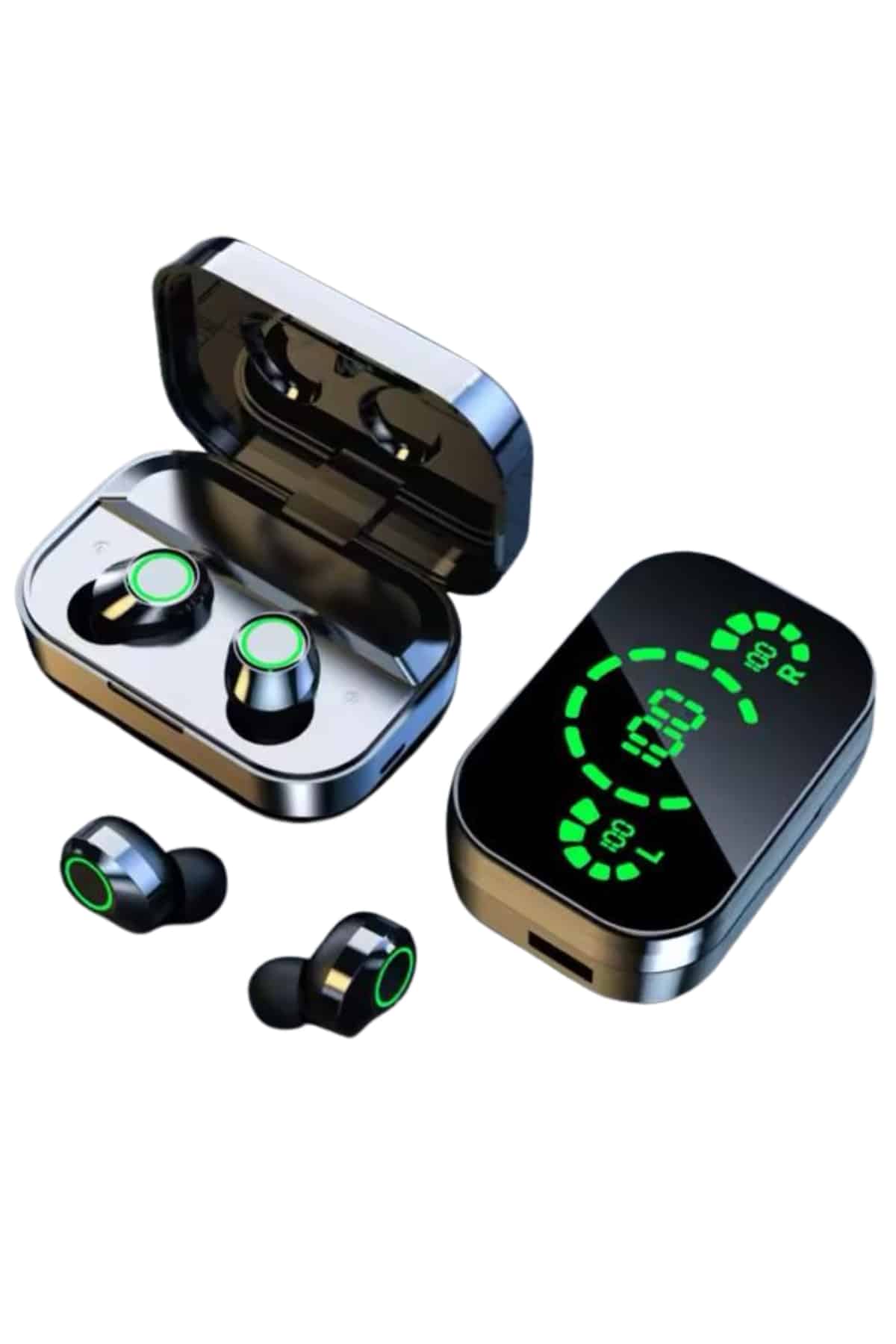 Yeni Nesil Bluetooth Kulaklık Çağrı Cevaplayabilen Dijital Göstergeli Powerbankli - Görsel 3