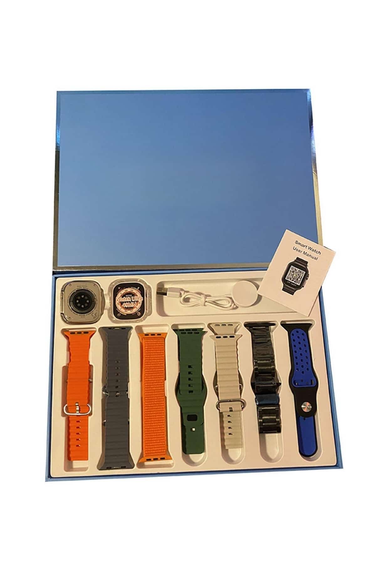 7 Kordonlu Unisex Akıllı Saat Çoklu Kordon Seçeneği Amoled Ekran - Görsel 4