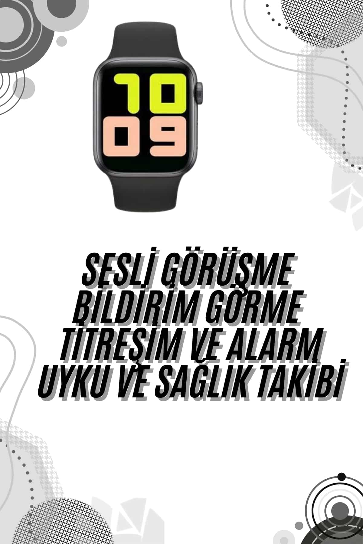 Yeni Nesil En Çok Tercih Edilen Akıllı Saat Müzik Dinleme Tema Değiştirme Çağrı Cevaplama - Görsel 2
