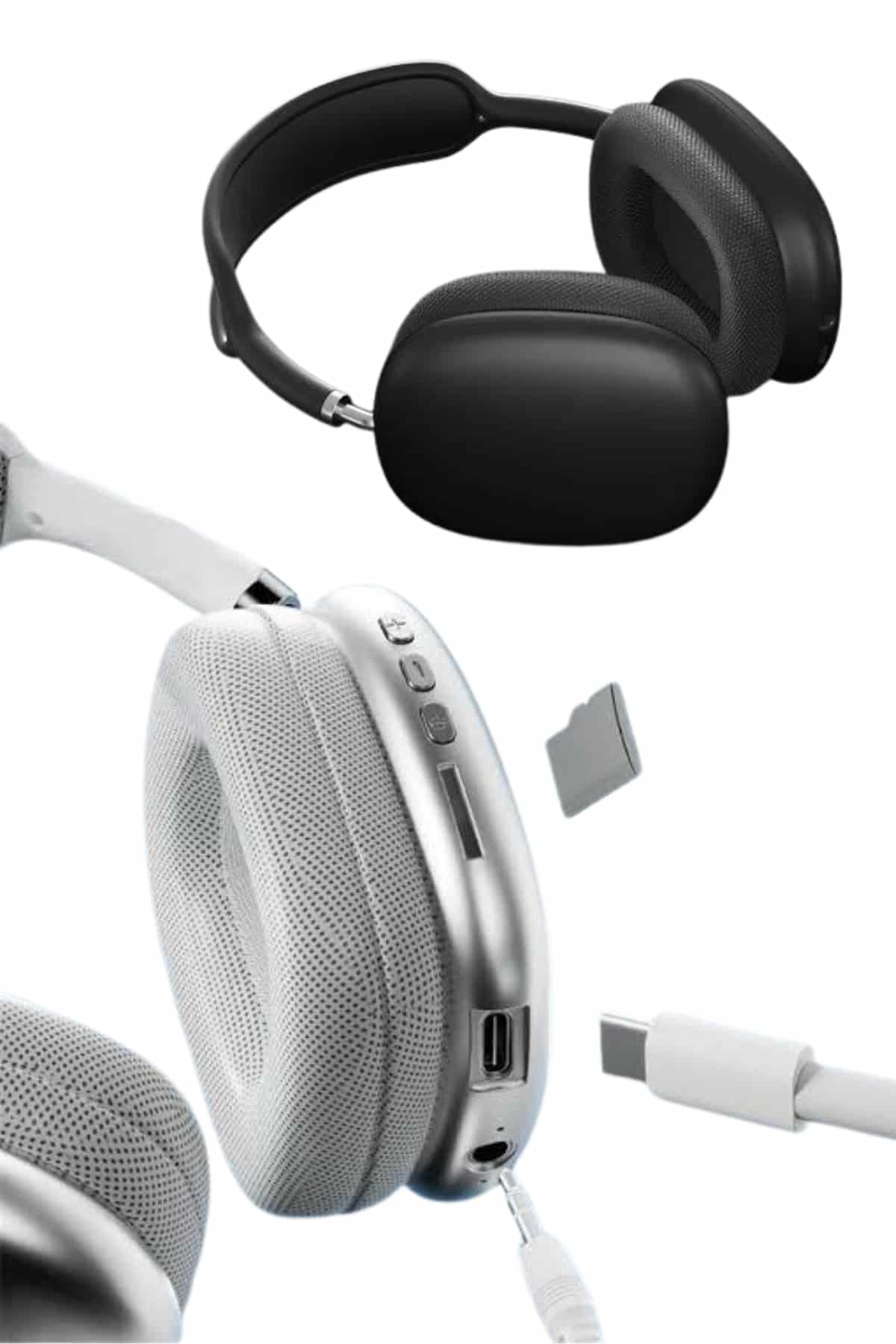 2025 Model Kulak Üstü Kablosuz Bluetooth Kulaklık Gürültü Azalta Uzun Pil - Görsel 4