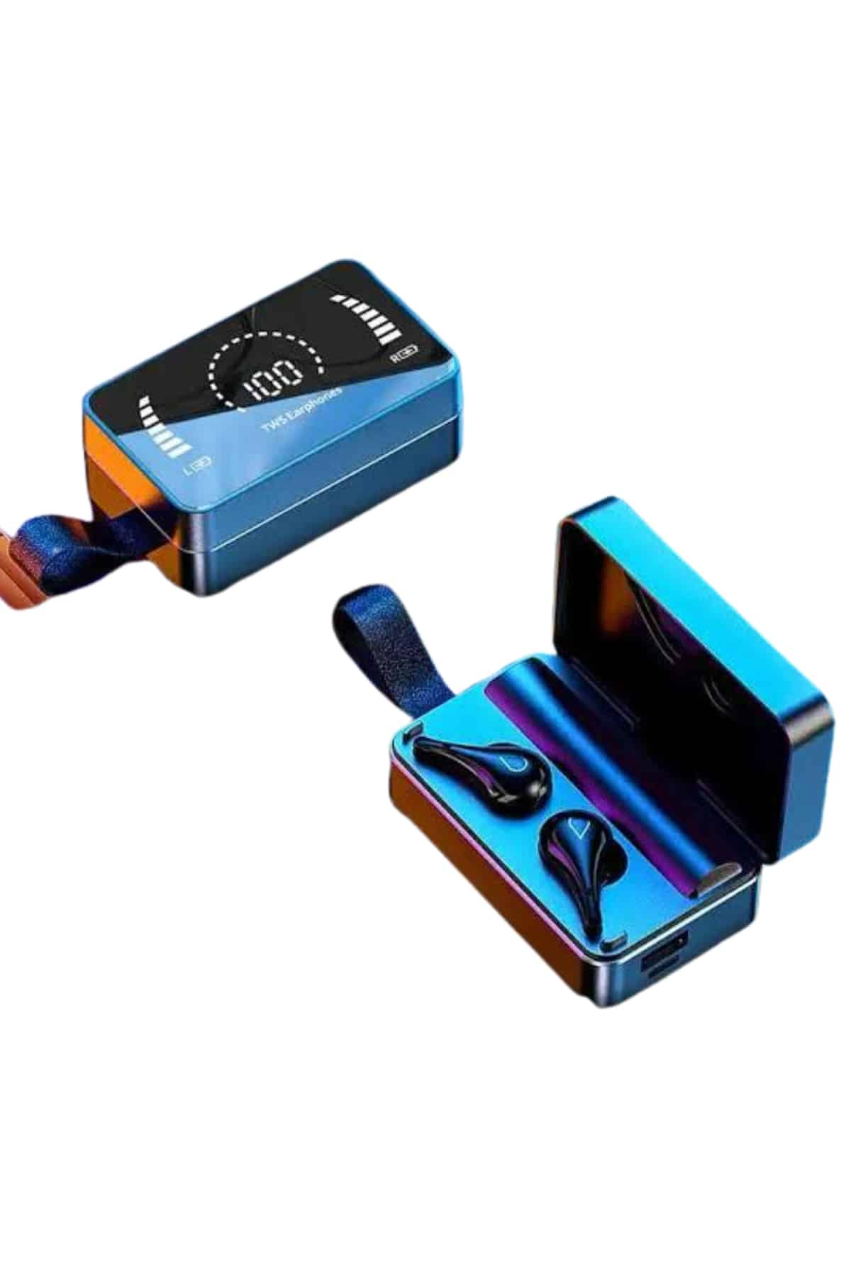 TWS Bluetooth Kulaklık Aynalı Kulaklık Dijital Göstergeli Dokunmatik Kontrol - Görsel 4