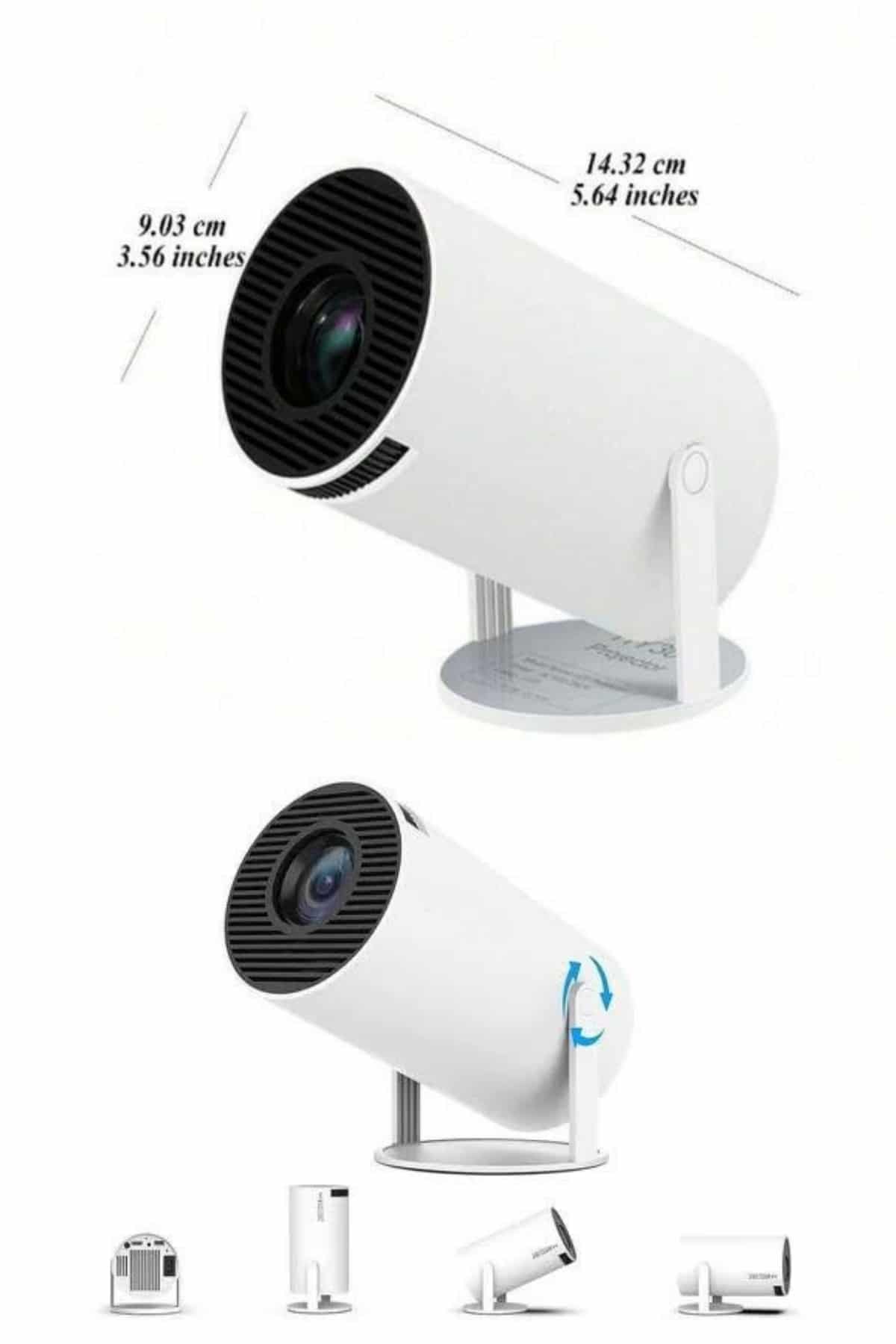 Ayaklı Projeksiyon Taşınabilir Mini Projektör Sinema Projektörü Android - Görsel 2