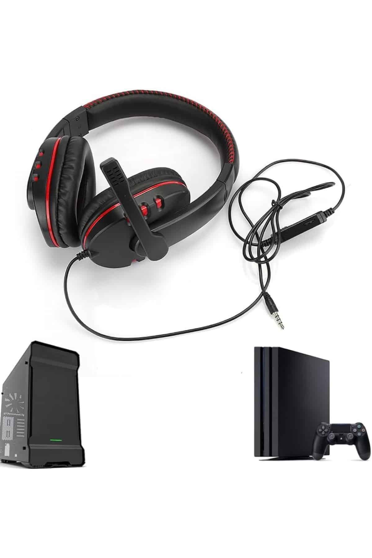 Mikrofonlu Gamer Kulaklık Oyuncu Kulaklığı Yüksek Ses Kaliteli Stereo Yumuşak Yastıklar - Görsel 3