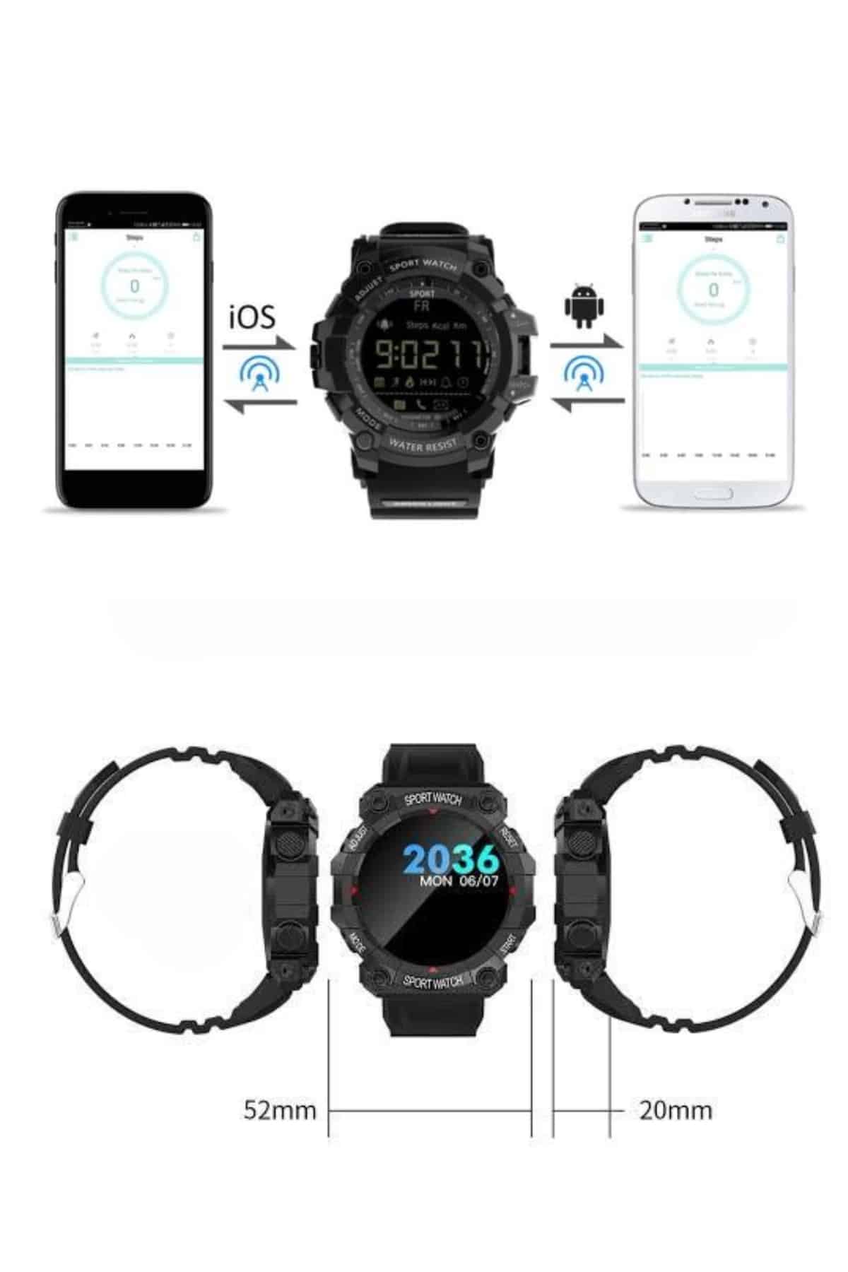 Yeni Nesil Çok Fonksiyonlu Uyku ve Sağlık Takibi Yapabilen Siyah - Görsel 3