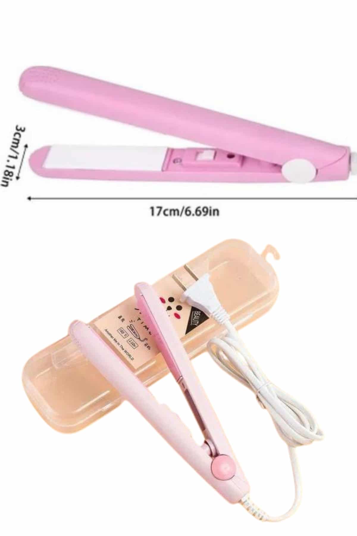 Mini Düzleştirici Seramik Kaplama Seyahat Tipi Elektriklenme Karşıtı - Görsel 3