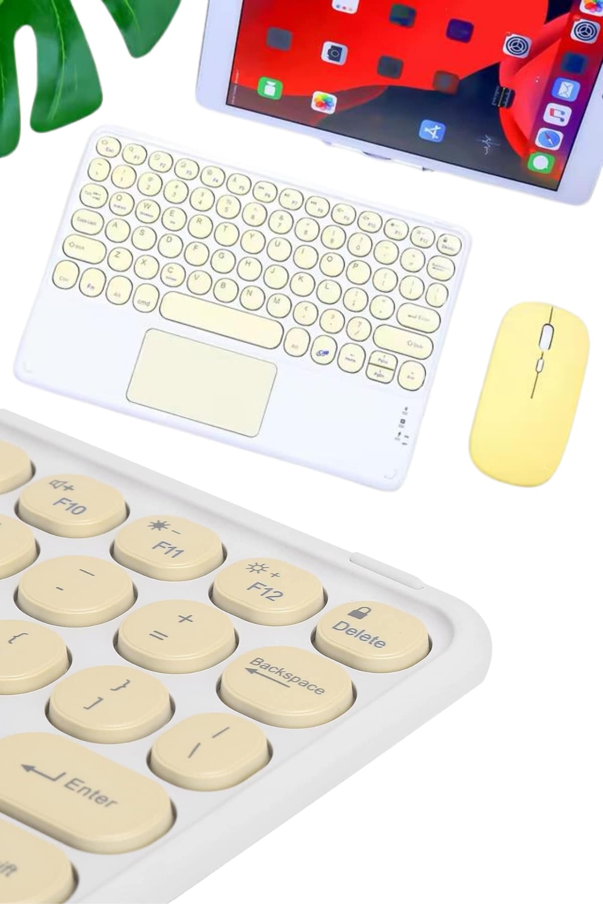 Touchpad Tüm Cihazlara Uyumlu Bluetooth Klavye Touchpad Slim Kablosuz Wifi Q Klavye - Görsel 2