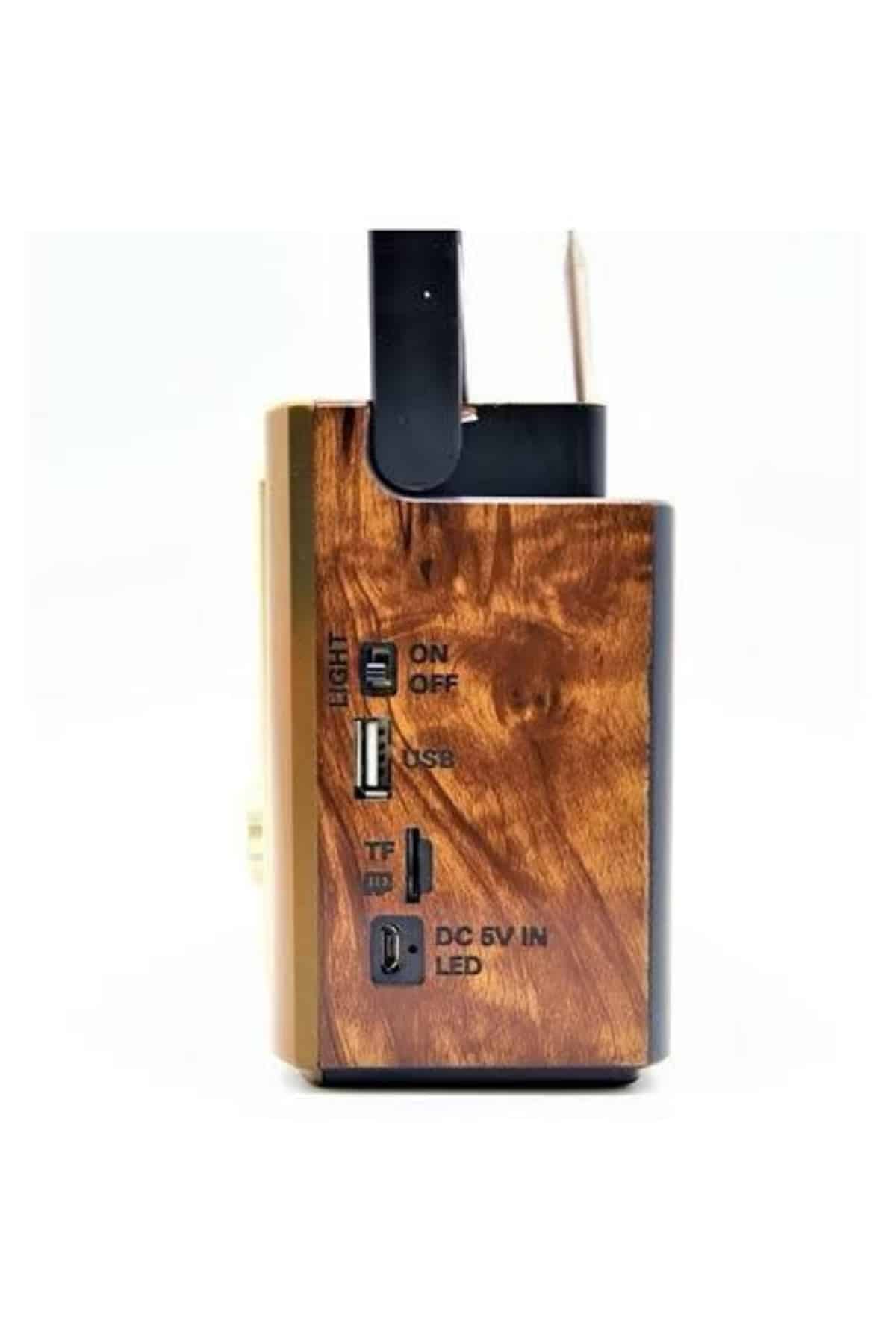 Müzik Kutusu Bluetooth Bağlantılı El Fenerli Nostaljik Tasarım Radyo - Görsel 3