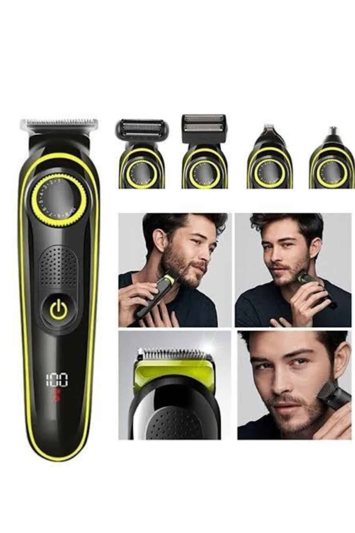 Saç Sakal Vücut Tıraş Makinesi 5in1 Kablosuz Burun Kulak Tıraş Makinesi - Görsel 5