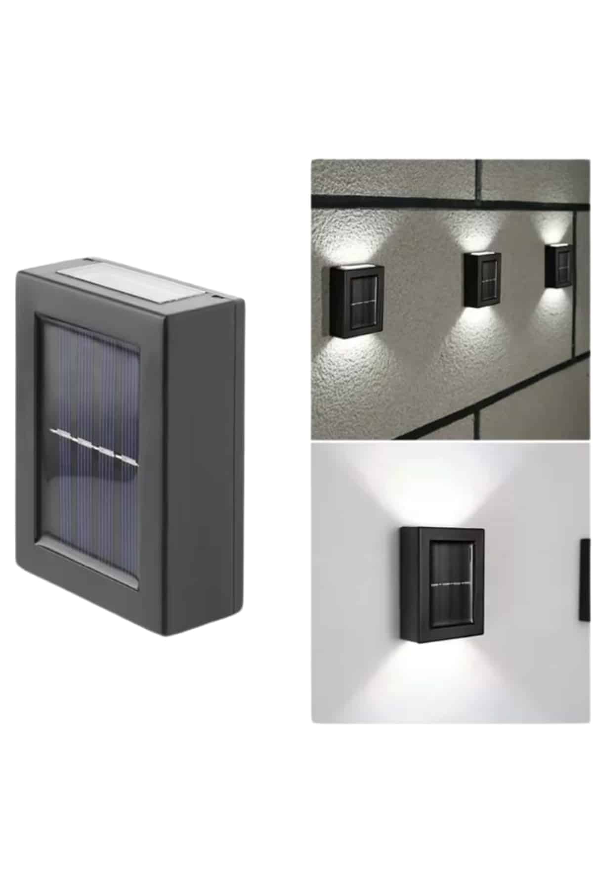 Solar Lamba Dekoratif Aplik Su Geçirmez Led Işıklı Duvar Lambası - Görsel 2