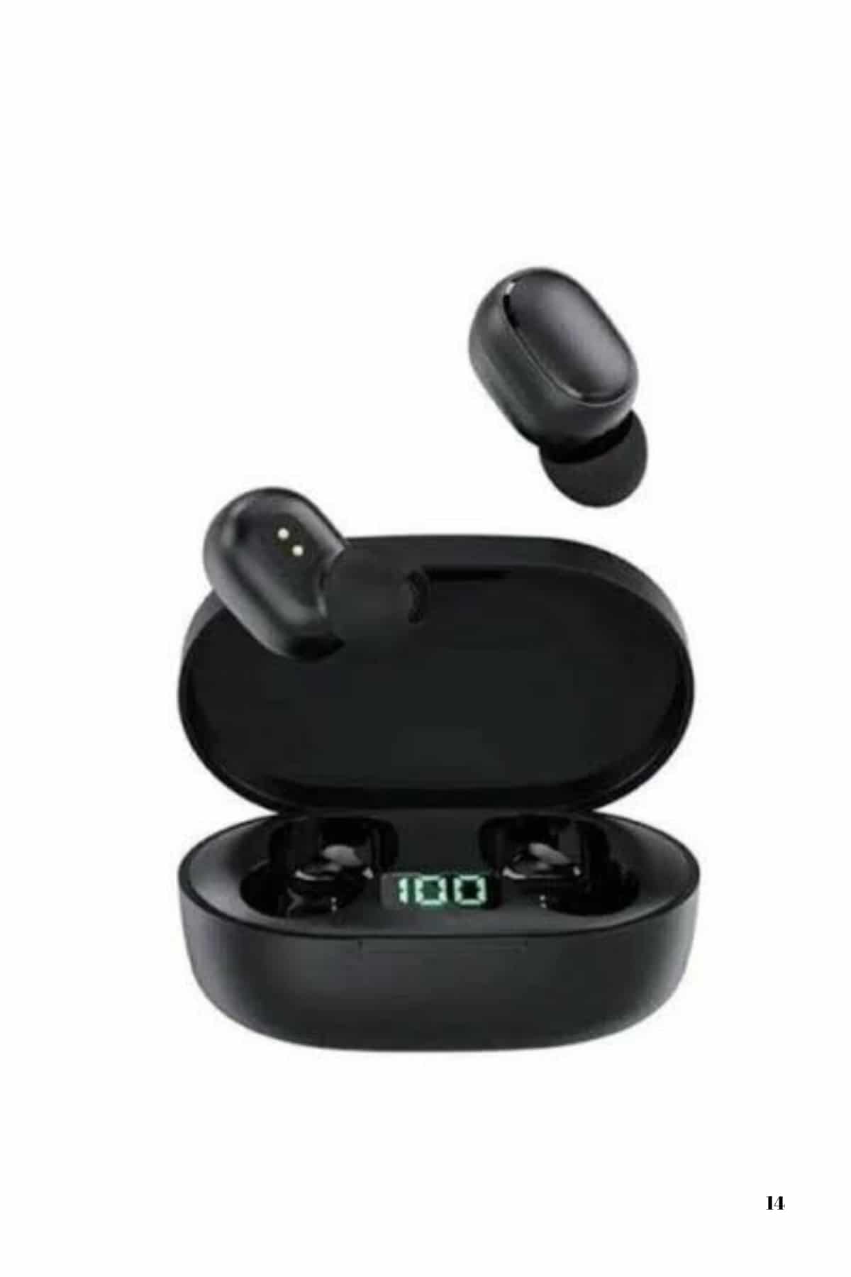Kulaklık Dijital Göstergeli Bluetooth Bağlantılı Kablosuz Kulak İçi Mikrofonlu Dokunmatik Kontrol - Görsel 4