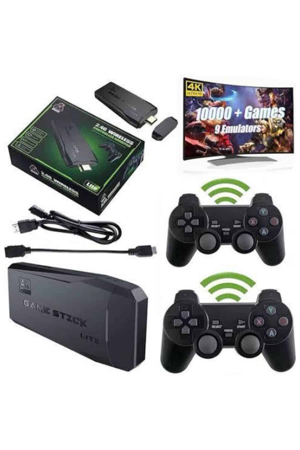 Game Stick 20000 Oyun Kablosuz Çift Kol Retro Oyunlar Game Stick Atari 2.4g 4K - Görsel 4