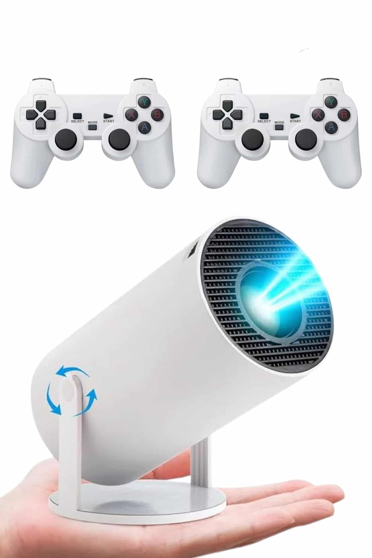 Ayaklı Oyun Projeksiyonu Çift Kollu Taşınabilir Sinema Projektörü - Görsel 2