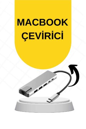 Macbook Pro/air Uyumlu USB Type-C 8 In 1 Hub Dönüştürücü Çevirici Çoklayıcı USB Hdmı Micro Sd 8 Girişli