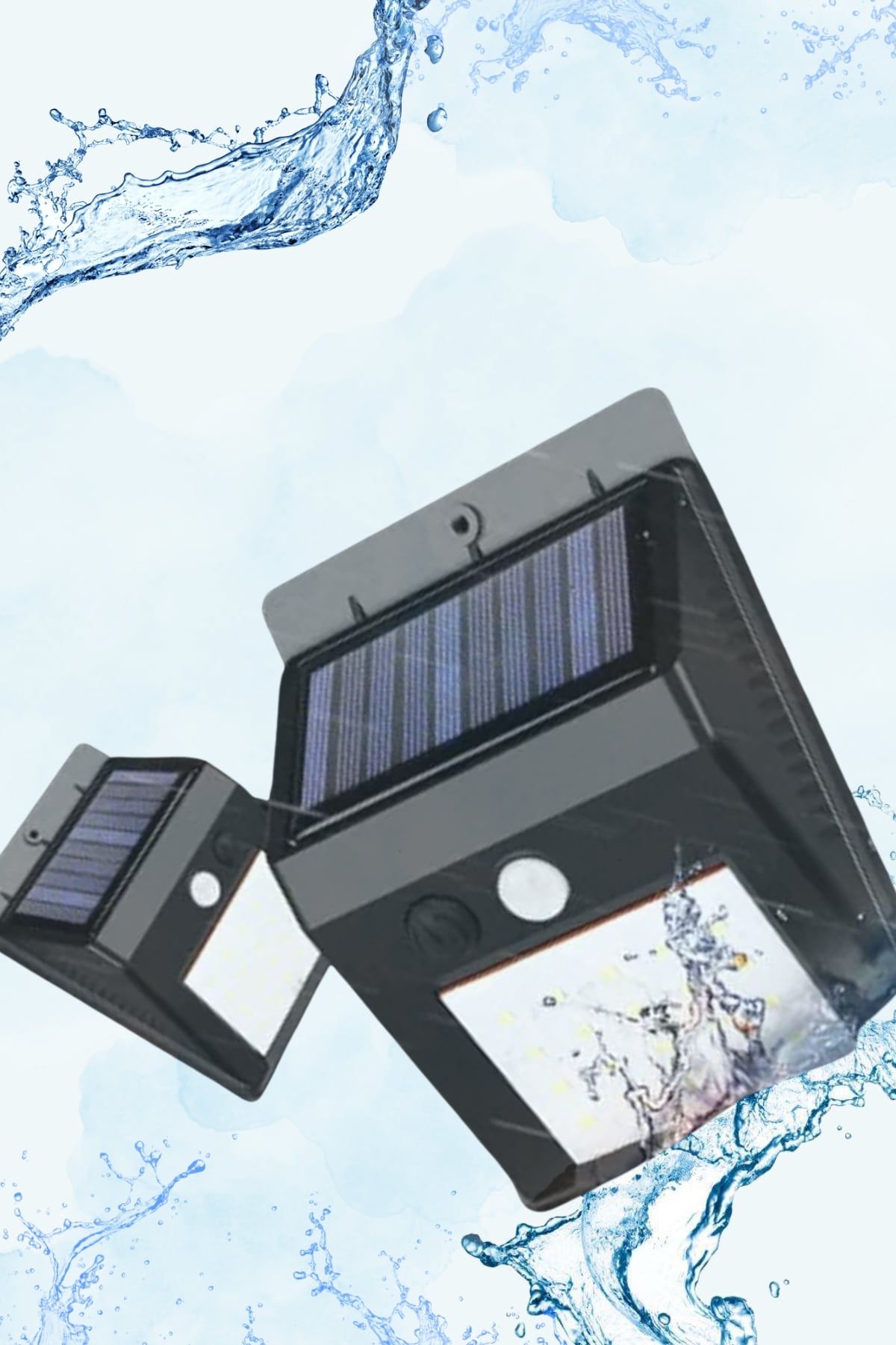 Güneş Enerjili Sensörlü Duvar Lambası Bahçe Lamba Suya Dayanıklı Bahçe Aydınlatma - Görsel 4