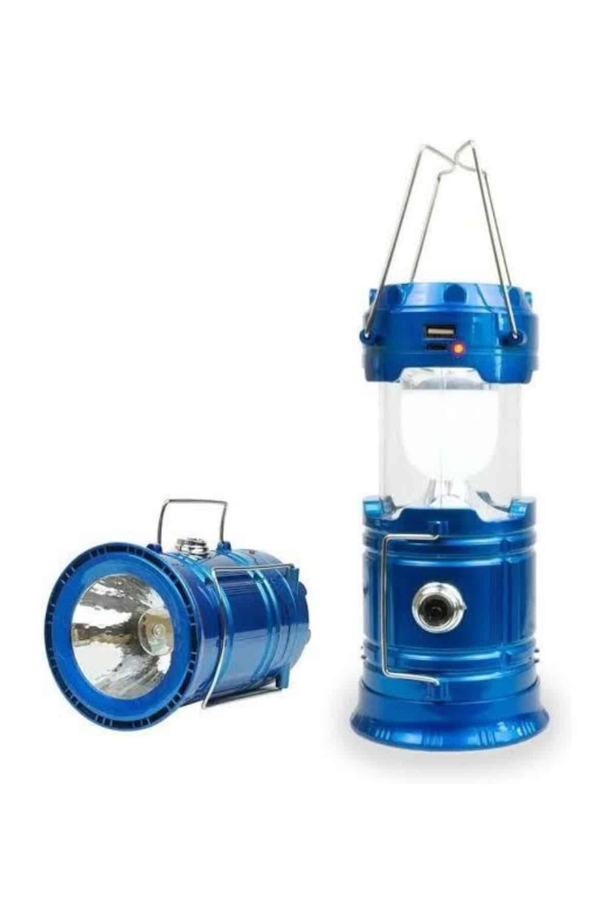 Kamp Lambası El Feneri Askılı Büyük Boy USB Şarjlı Işıldak - Görsel 2