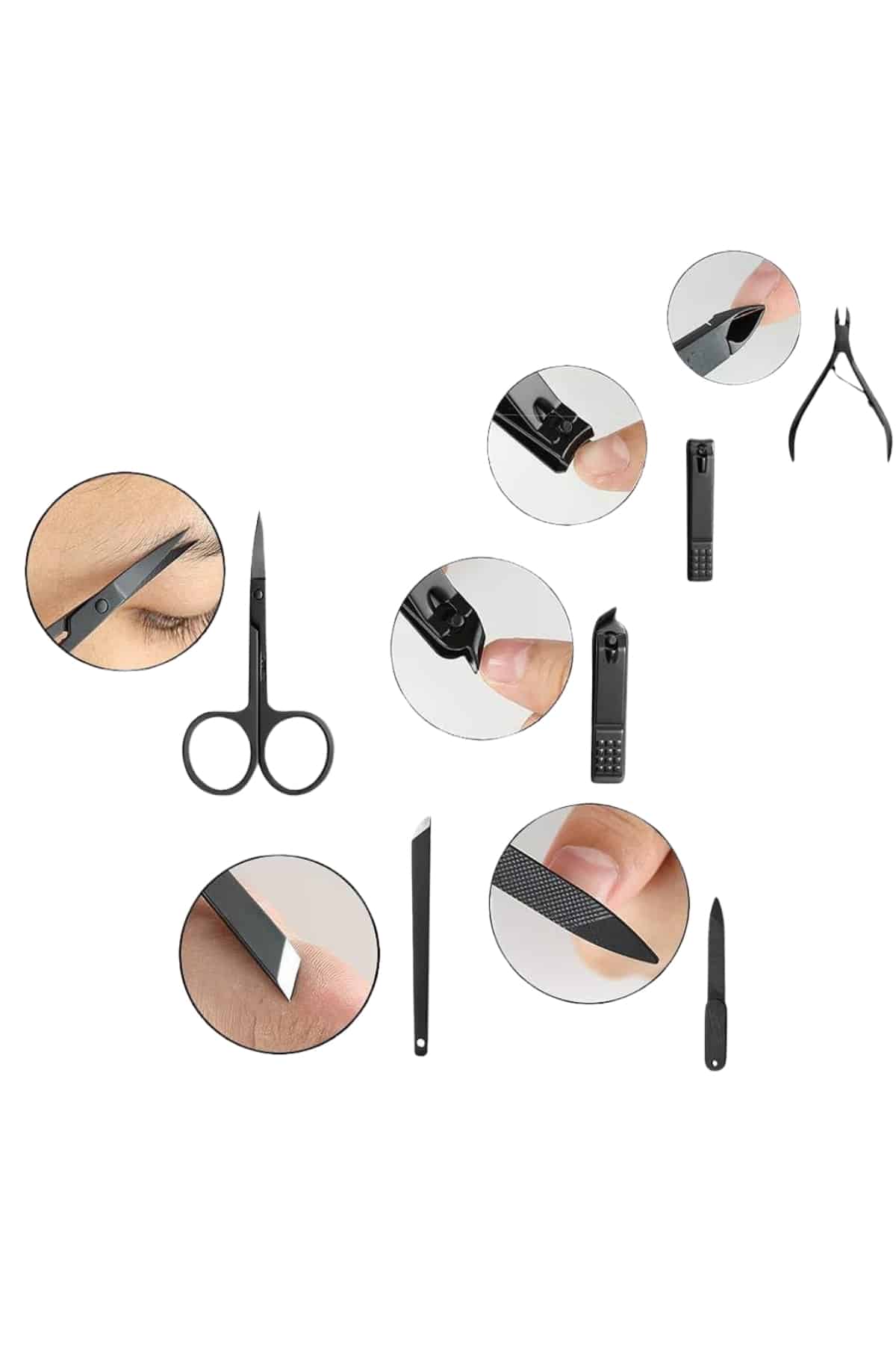 17 Parça Manikür Seti El ve Ayak Bakımı Törpü Cımbız Tırnak Temizleme - Görsel 4