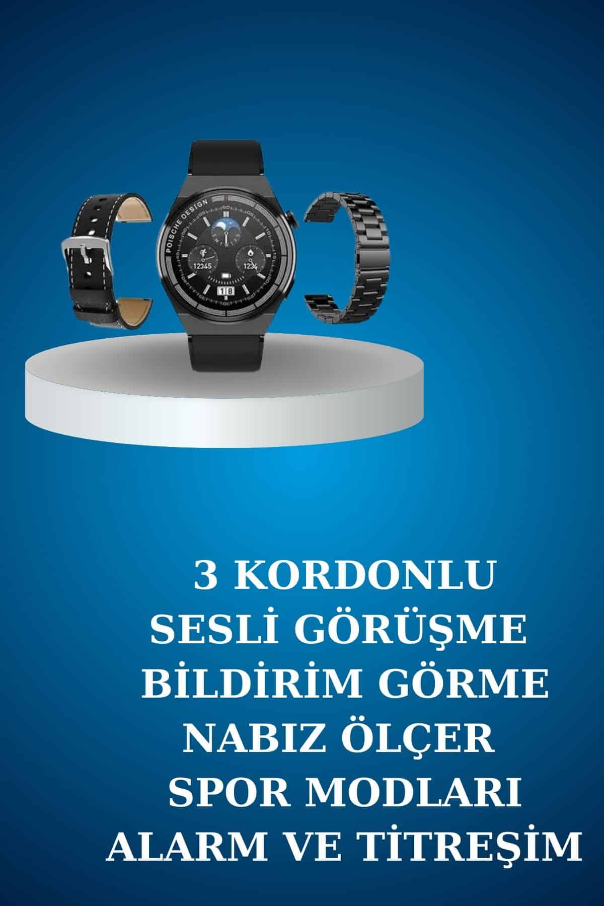 Alarm ve Titreşim Özellikli Akıllı Saat ve Mikrofonlu Kablolu Bluetooth Kulaklık 60 Saat - Görsel 3