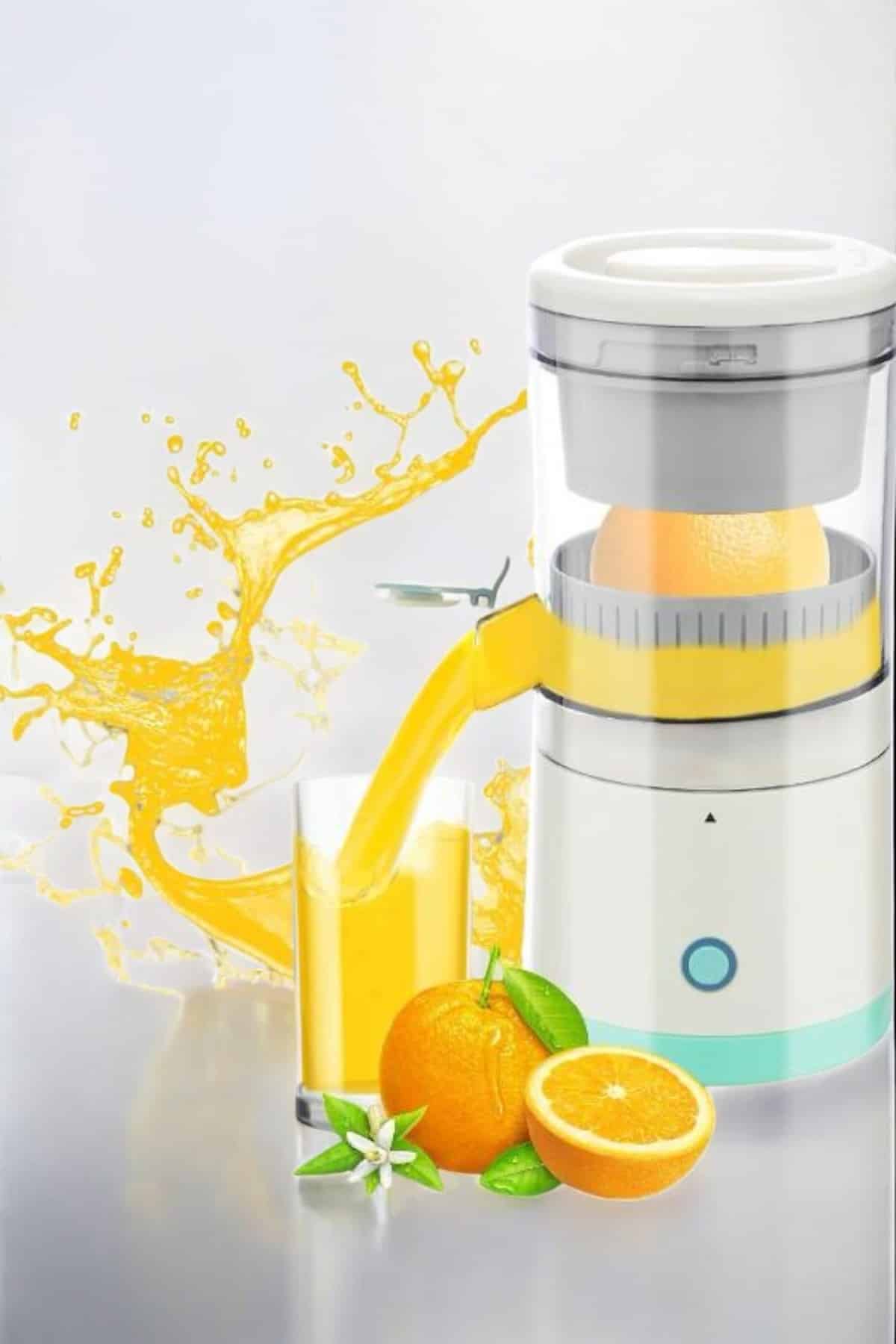 Meyve Sıkacağı USB Şarjlı Taşınabilir Çift Bıçaklı Güvenlik Kilidi - Görsel 5