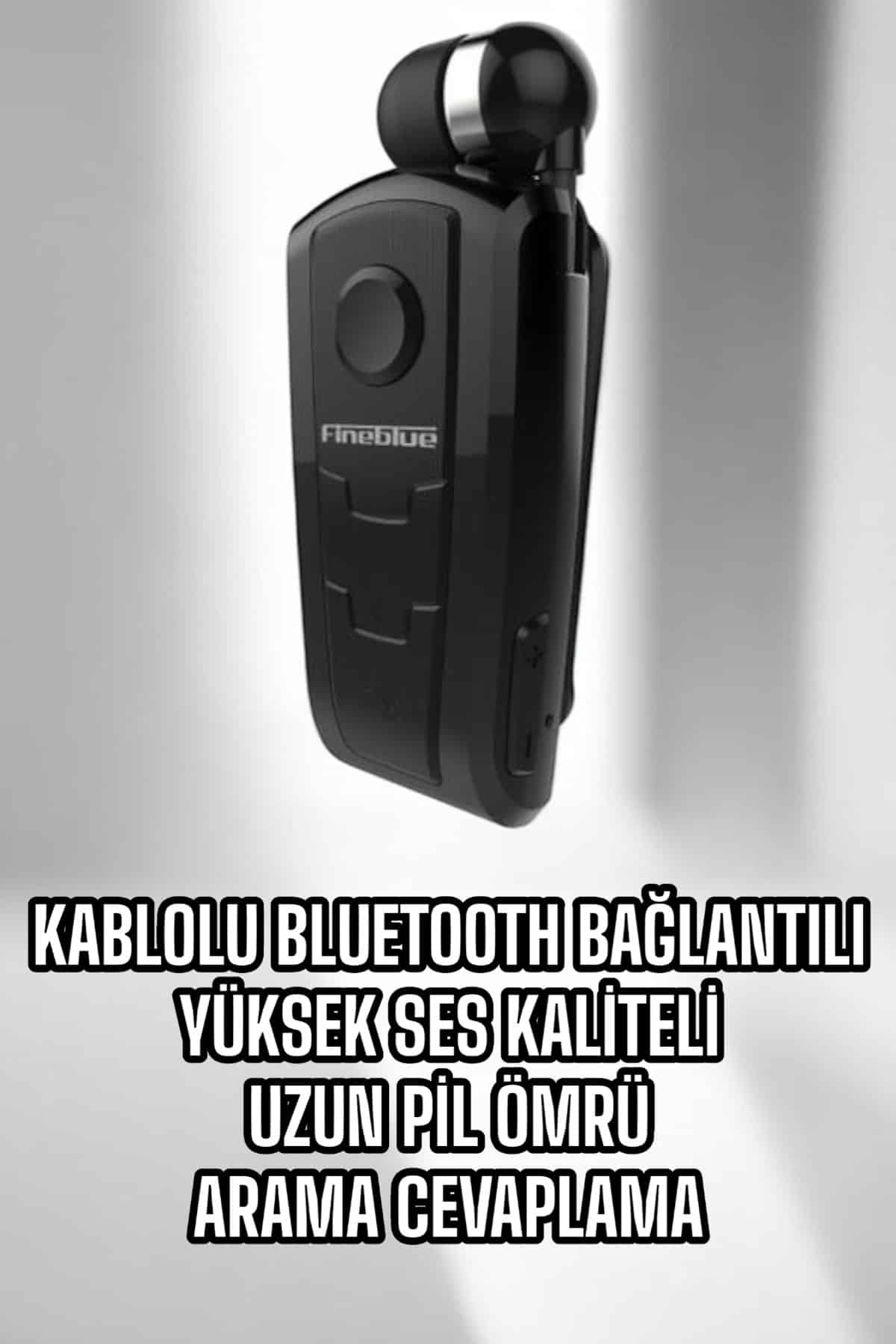 Tüm Telefonlara Uyumlu Mikrofonlu Titreşimli Makaralı Bluetooth Kulakiçi Kulaklık - Görsel 4