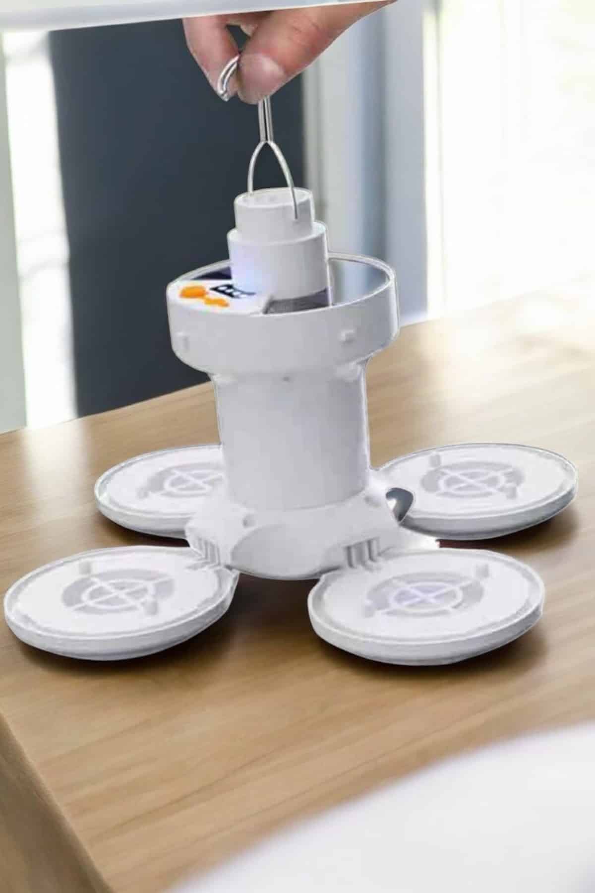 Katlanabilir Taşınabilir Kamp Lambası Işıldak Beyaz Işık Güneş Enerjili Solar Aydınlatma - Görsel 5