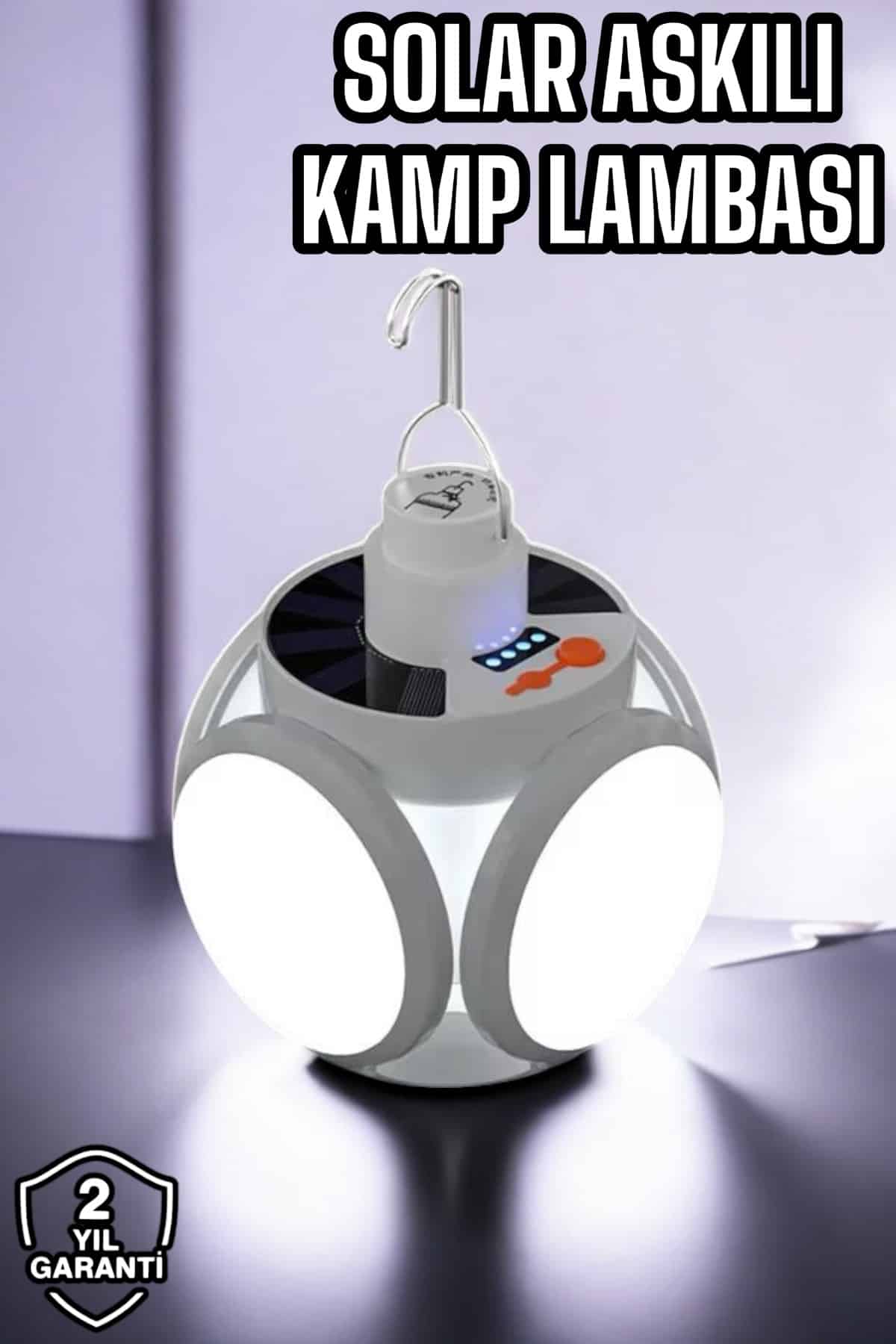 Güneş Enerjili Solar Aydınlatma Kamp Çadır Lambası Şarjlı Ampül Led Şarjlı El Feneri Işıldak