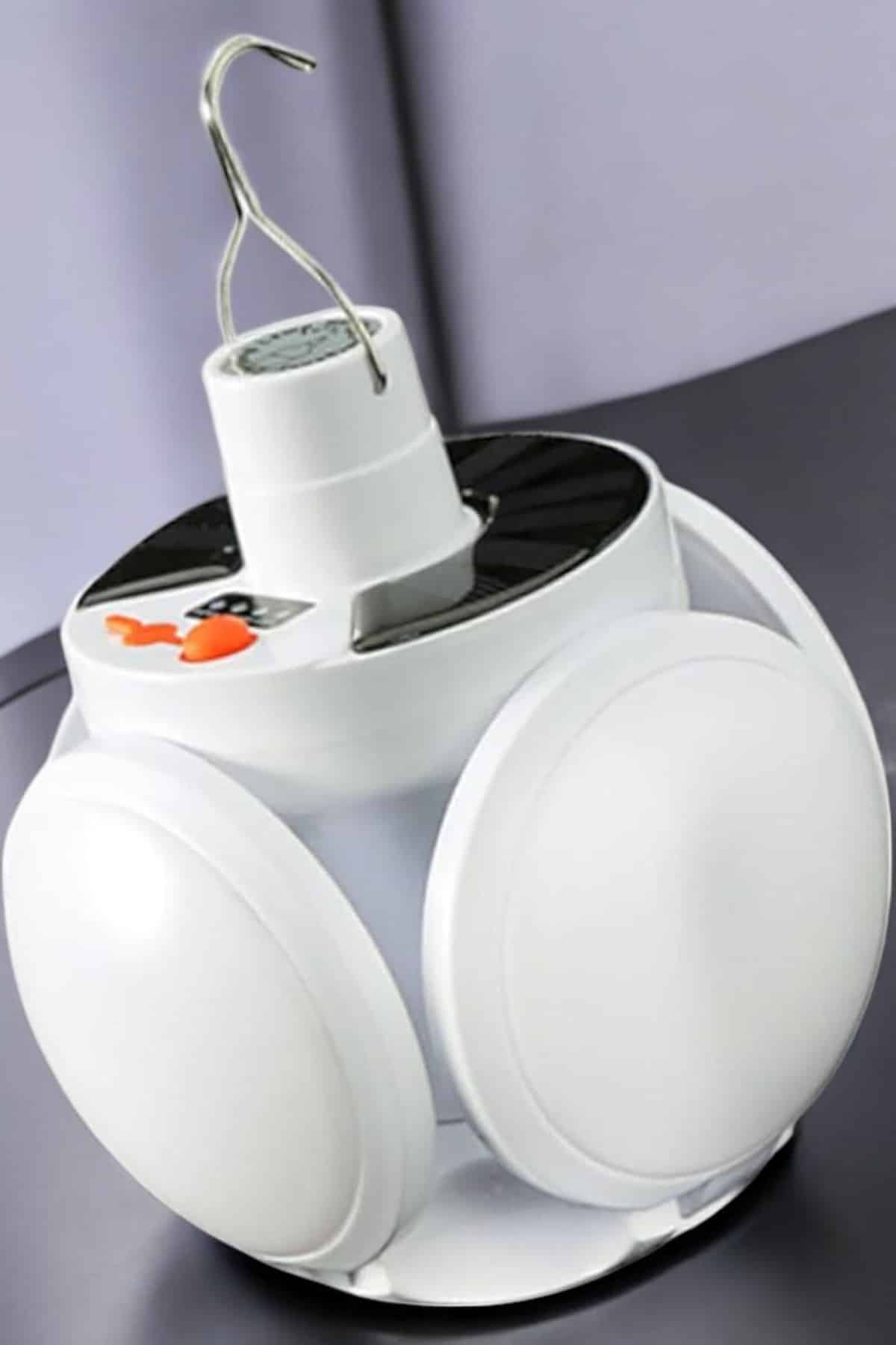 Güneş Enerjili Solar Aydınlatma Kamp Çadır Lambası Şarjlı Ampül Led Şarjlı El Feneri Işıldak - Görsel 4