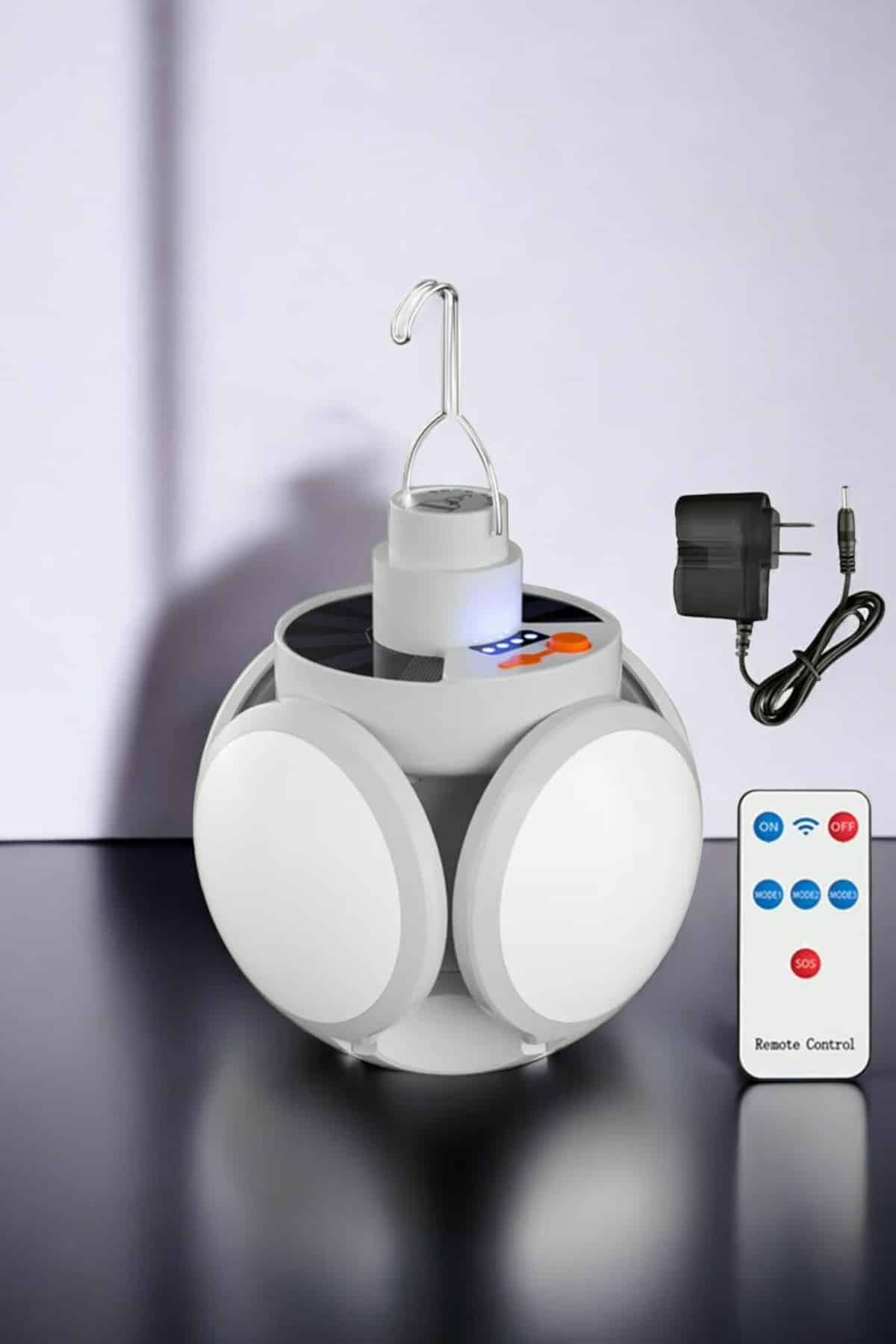 Güneş Enerjili Solar Aydınlatma Kamp Çadır Lambası Şarjlı Ampül Led Şarjlı El Feneri Işıldak - Görsel 5