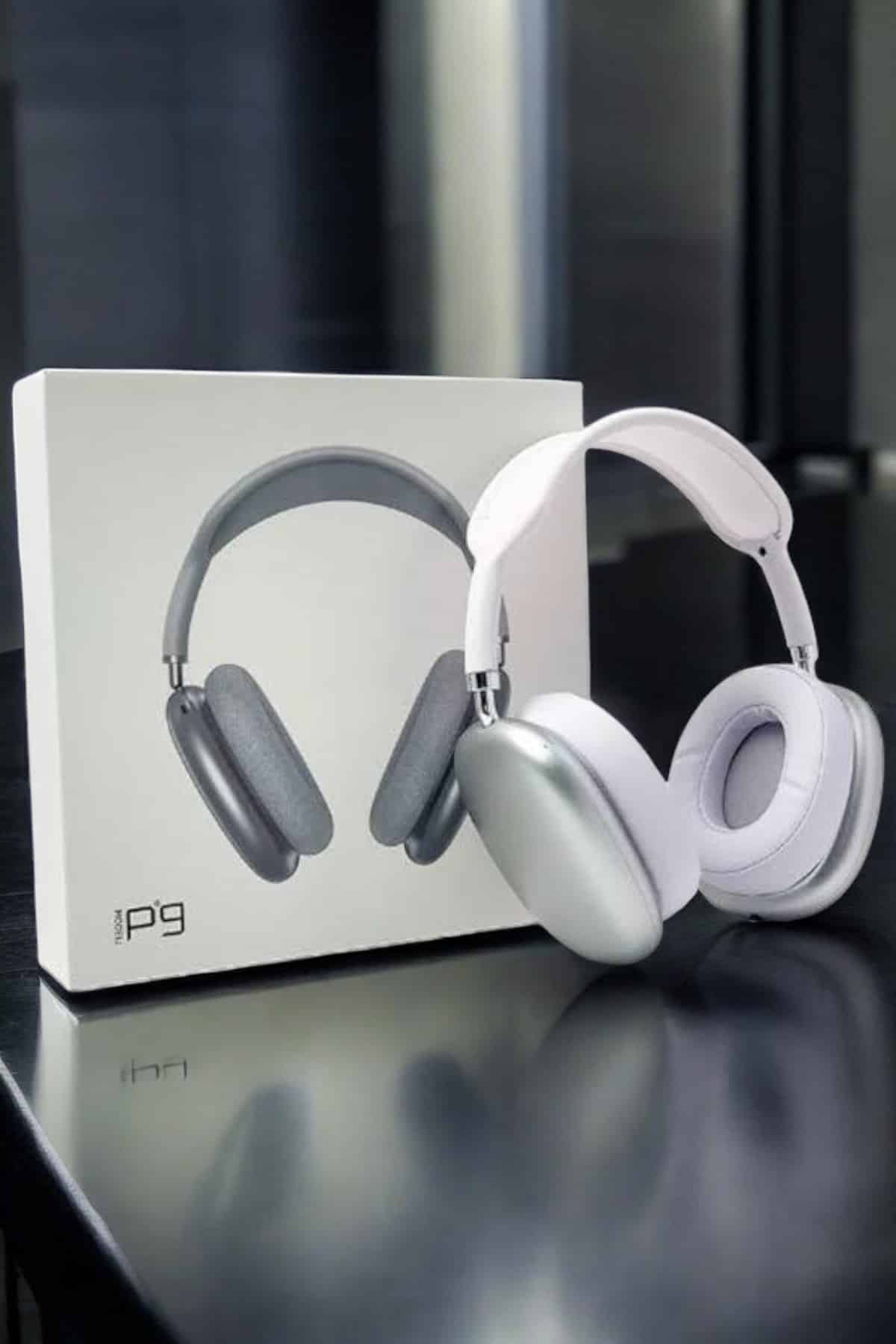 P9 Air Max Kablosuz 5.0 Mikrofonlu Bluetooth Kulaklık Beyaz Yüksek Ses Kaliteli - Görsel 3