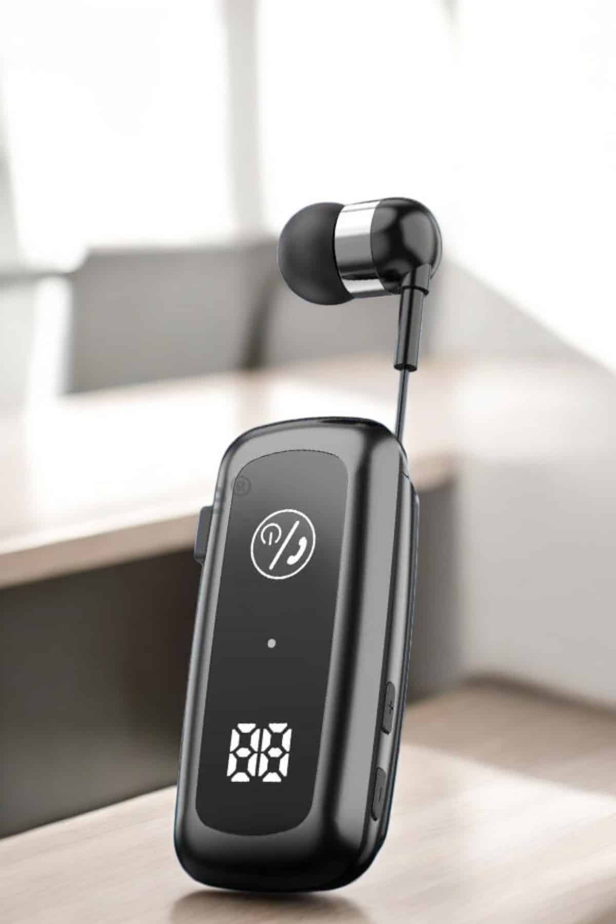 Kablolu Bluetooth Kulaklık Kulak İçi Stereo Mikrofonlu Dijital Göstergeli - Görsel 4