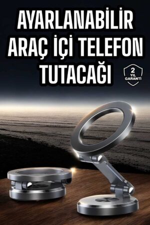 Araç İçi Telefon Tutacağı Manyetik Tasarım Ayarlanabilir