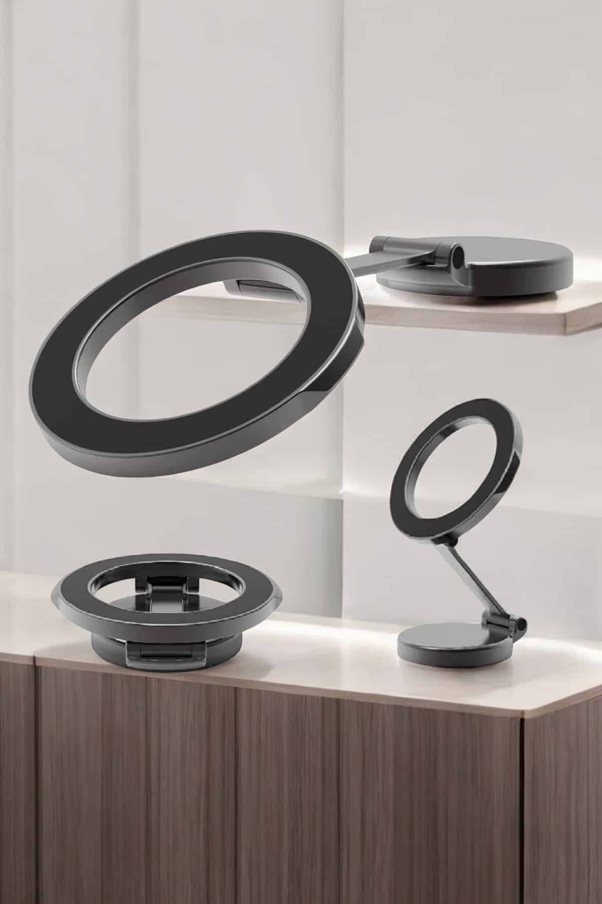 Yeni Nesil Araç İçi Mıknatıslı Telefon Tutacağı Tüm Telefonlara Uyumlu - Görsel 5